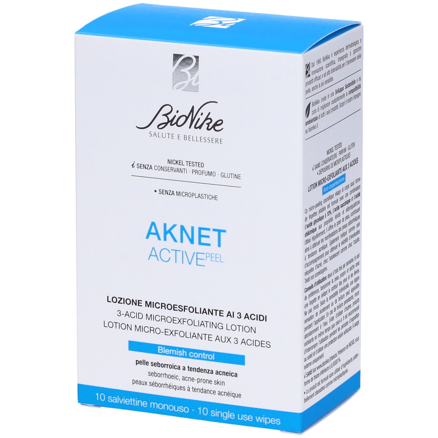 BioNike Aknet Aktive Peel Salviettine Monouso