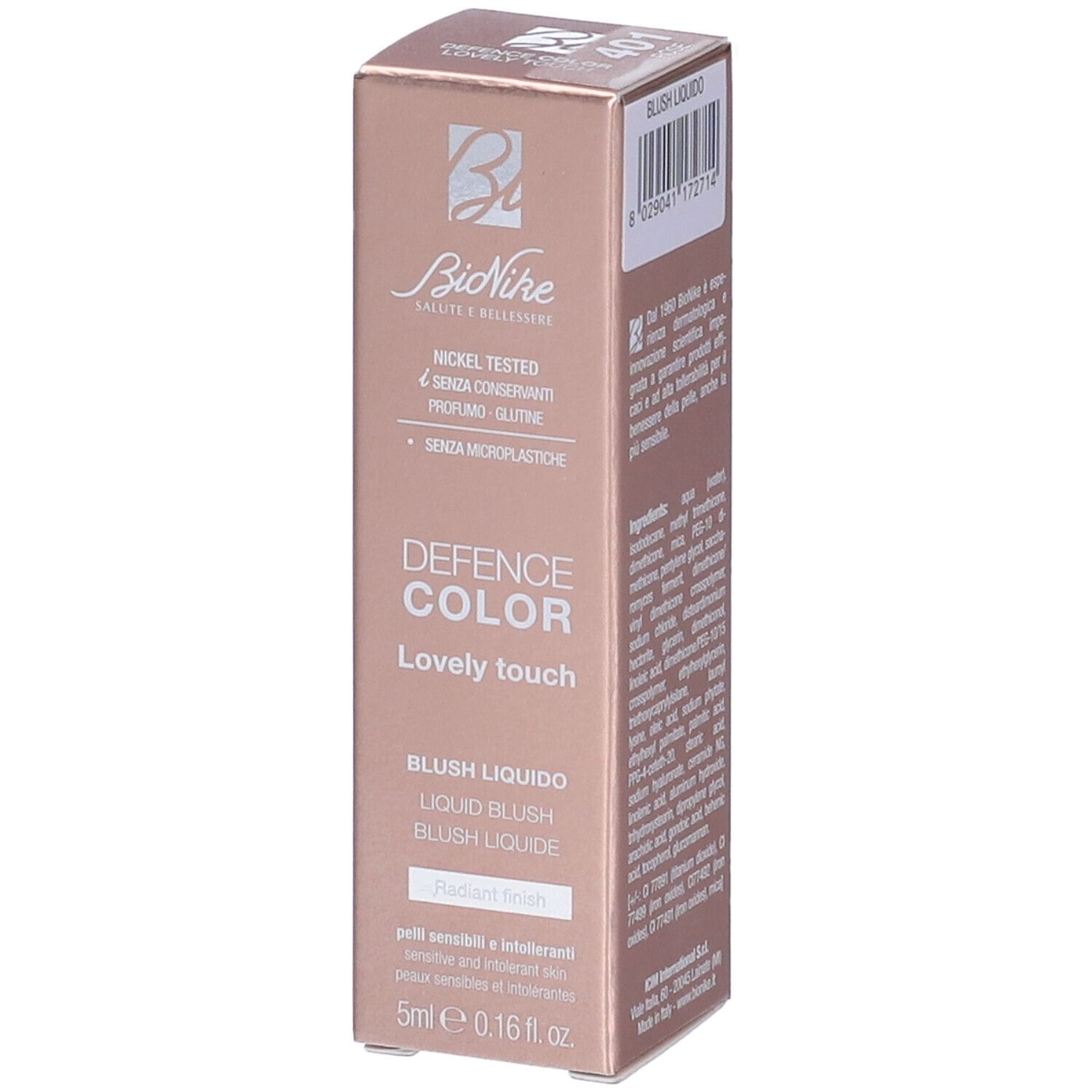 Bionike Defence Color Lovely Touch Blush Liquido Colore 401 Rose