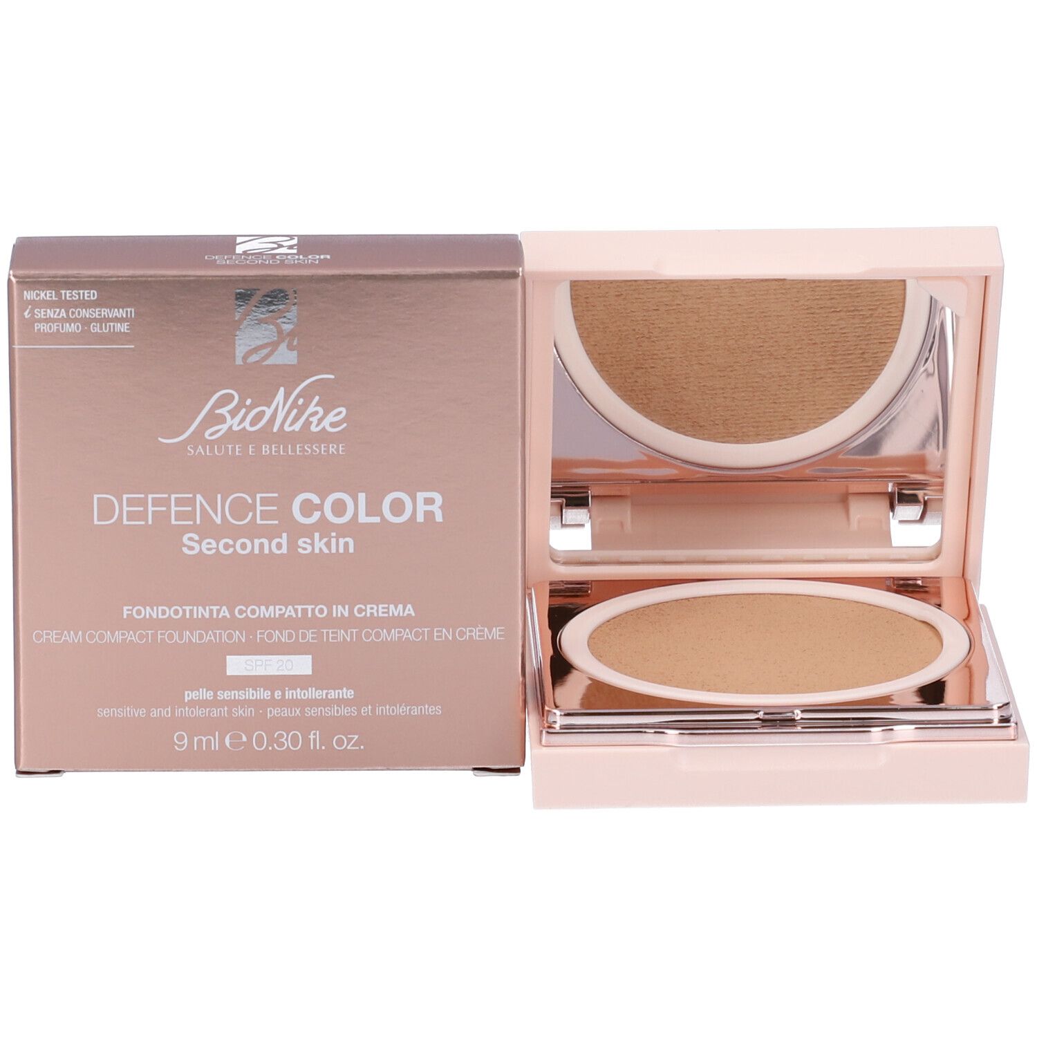 Bionike Defence Color Second Skin Fondotinta Compatto Colore 501 Sable ...