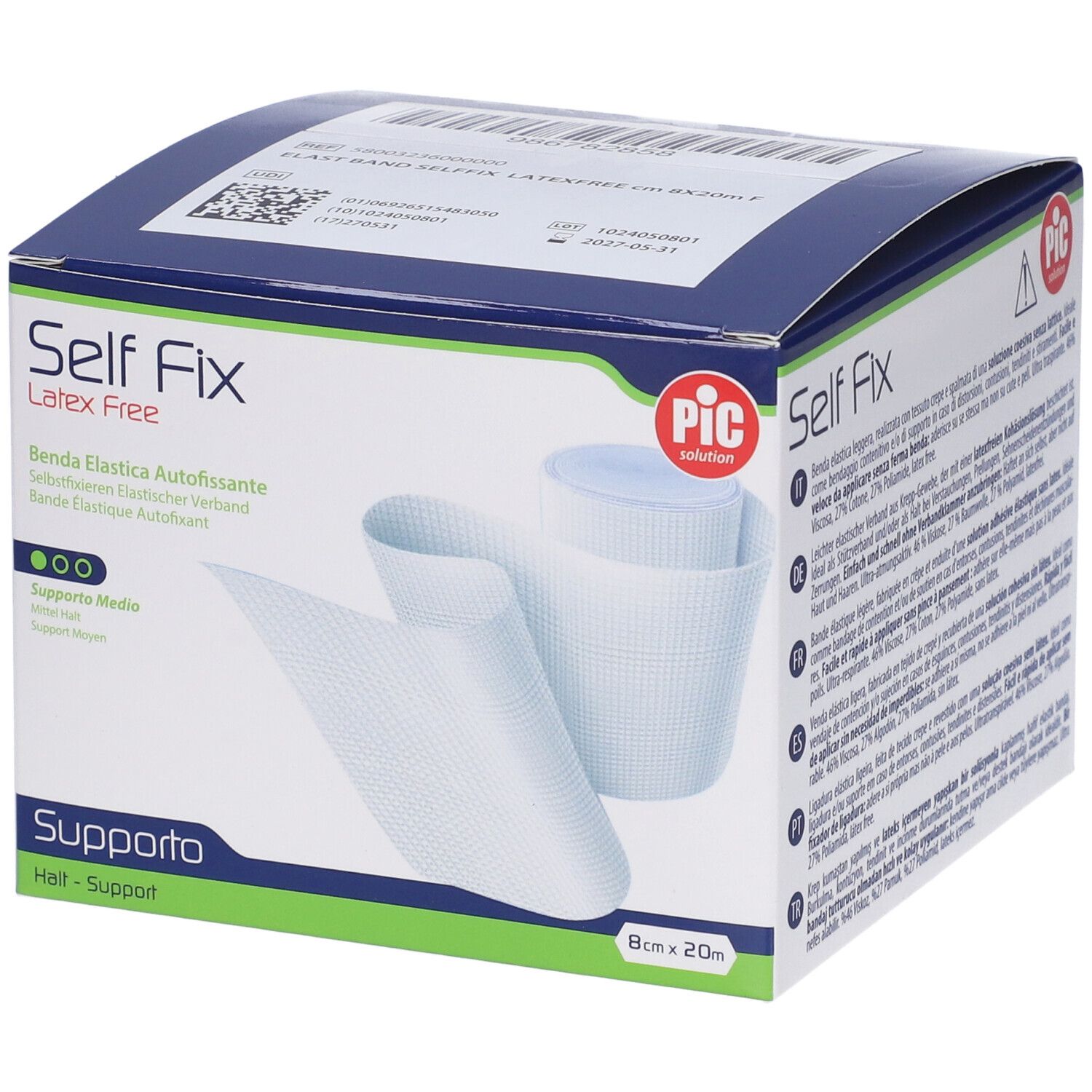 Benda Elastica Pic Selffix Senza Lattice M 20X8 Cm