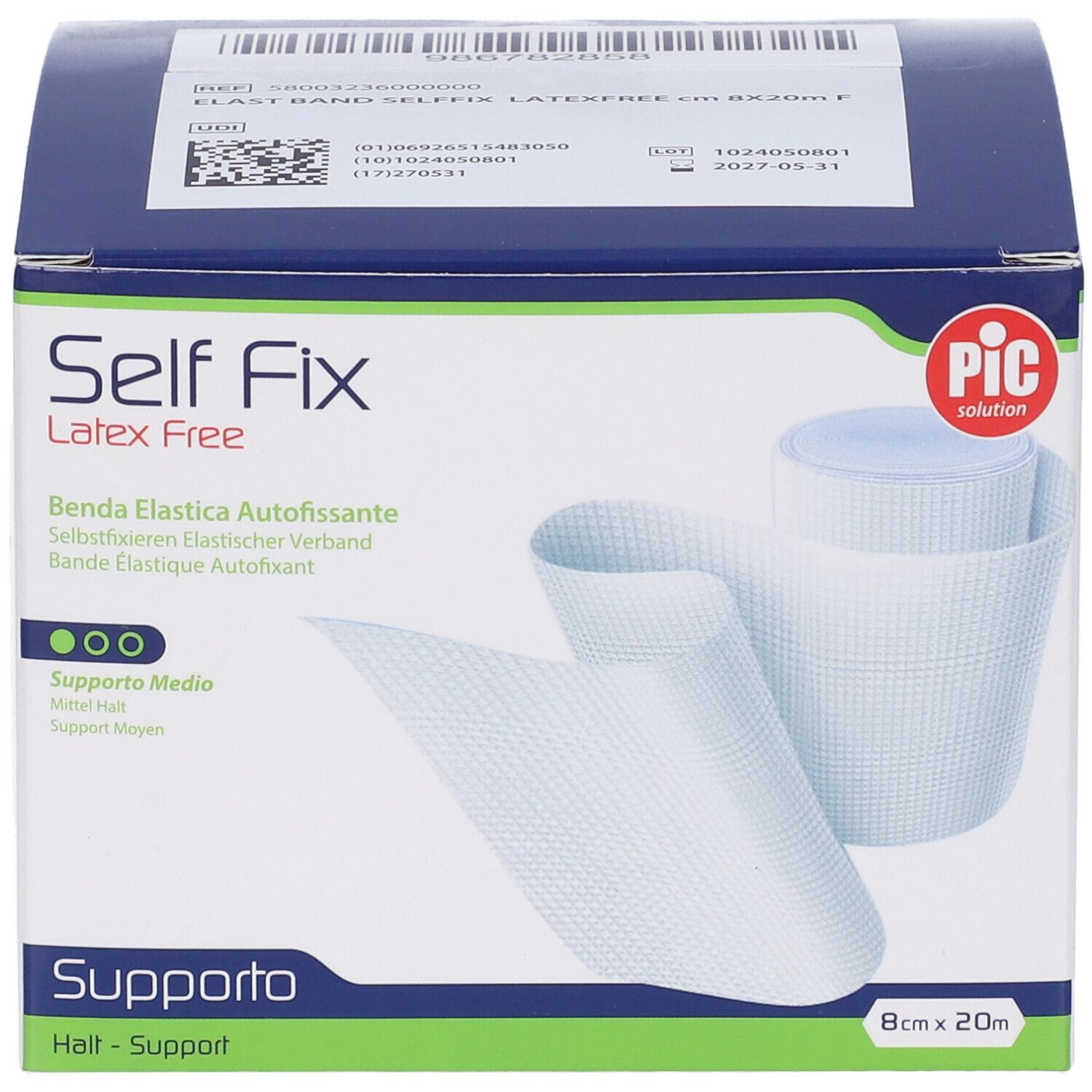 Benda Elastica Pic Selffix Senza Lattice M 20X8 Cm