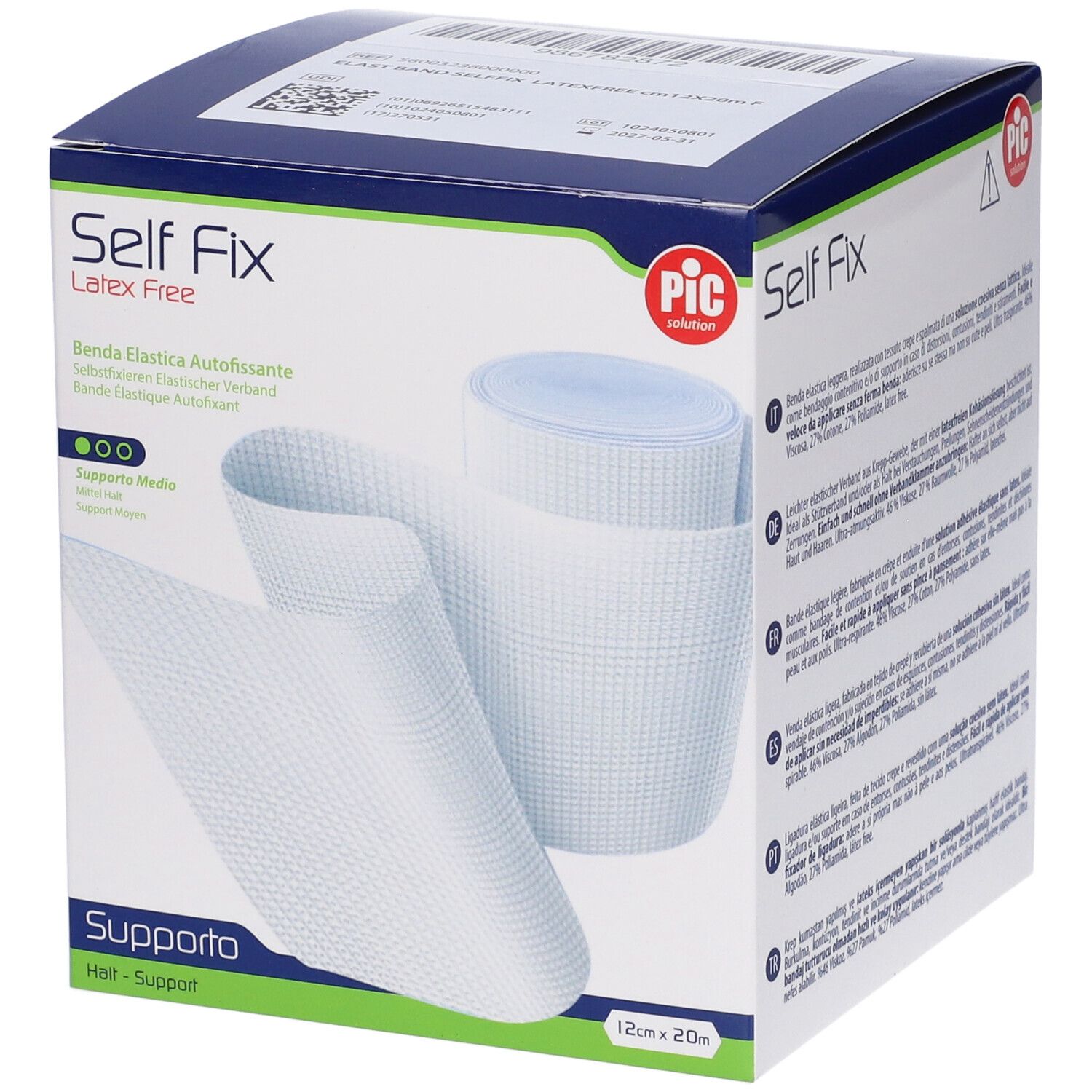 Benda Elastica Pic Selffix Senza Lattice M 20X12 Cm