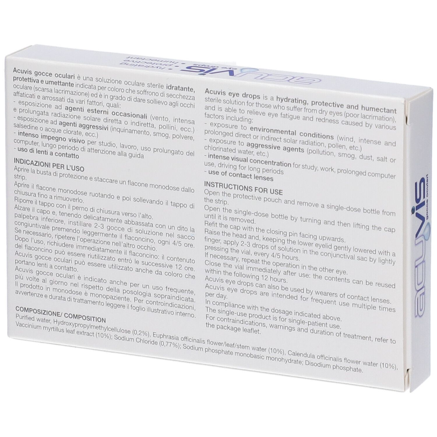 Gocce Oculari Acuvis 10 Flaconcini 0,5 Ml