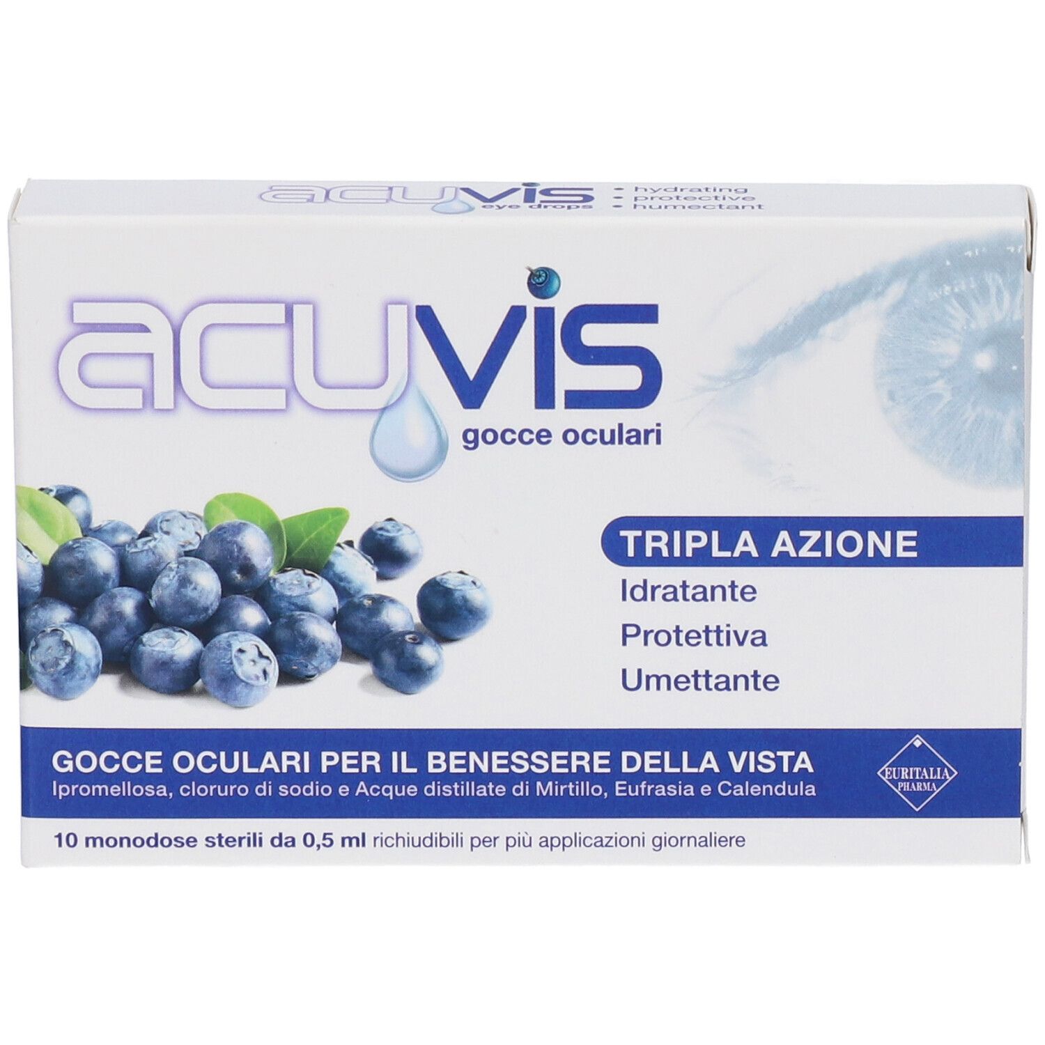 Gocce Oculari Acuvis 10 Flaconcini 0,5 Ml