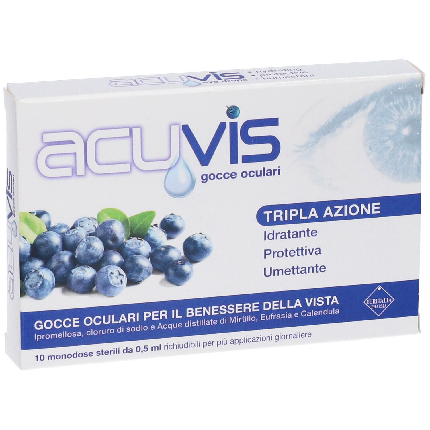 Gocce Oculari Acuvis 10 Flaconcini 0,5 Ml