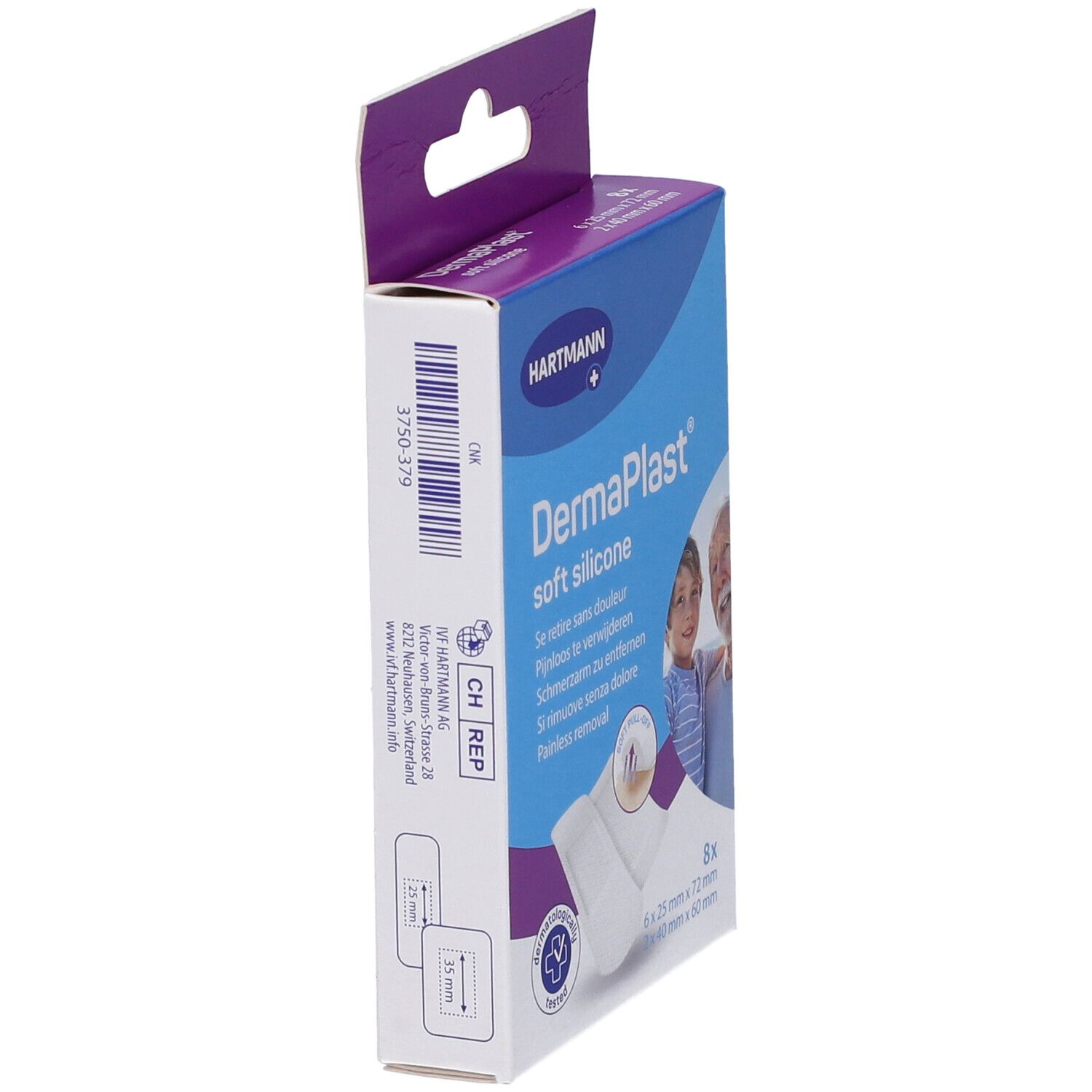 Hartmann DermaPlast® Soft Silicone Cerotti 2 Misure