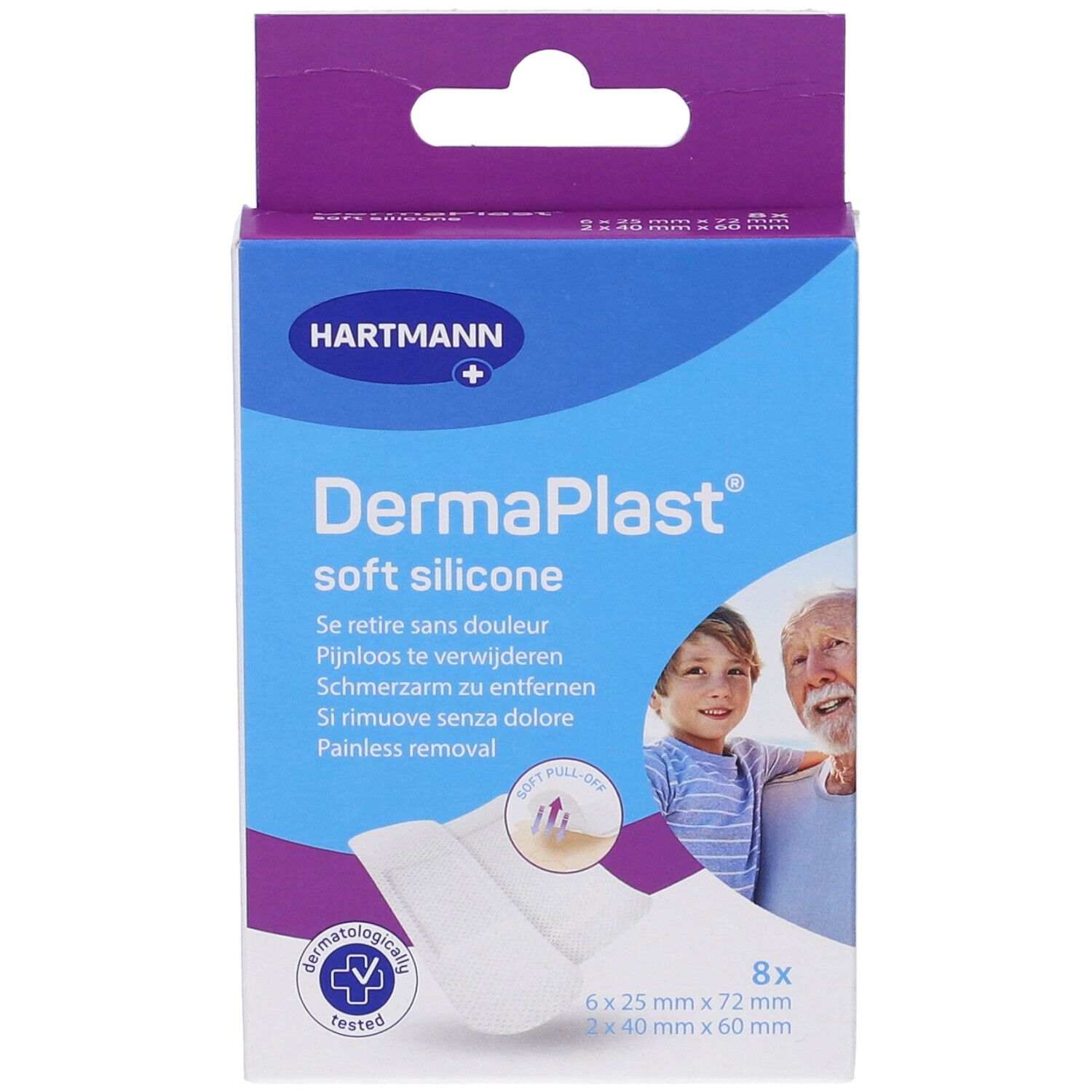 Hartmann DermaPlast® Soft Silicone Cerotti 2 Misure