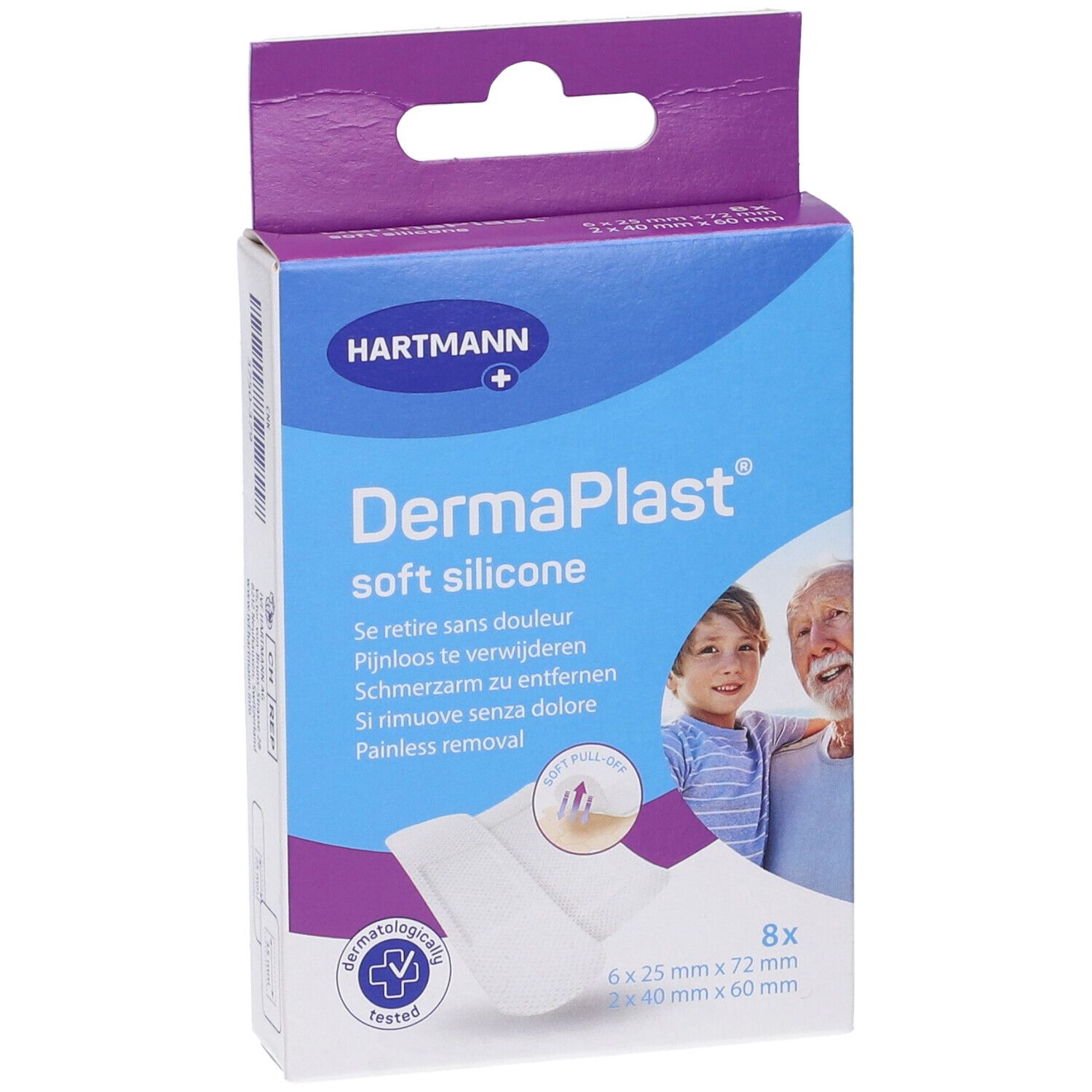 Hartmann DermaPlast® Soft Silicone Cerotti 2 Misure