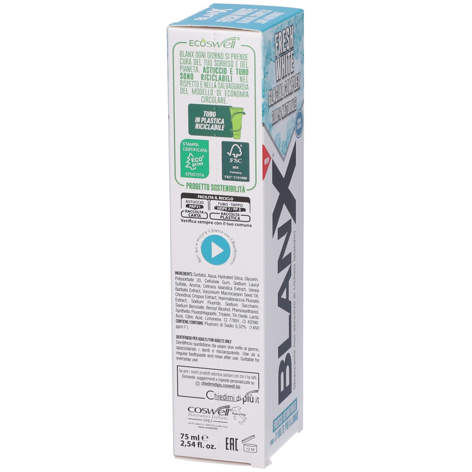 Blanx Fresh White Dentifricio 75 Ml