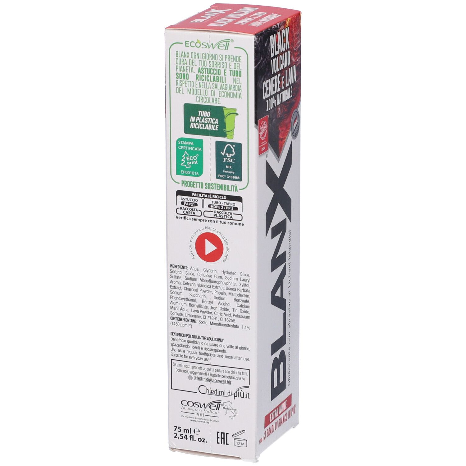Blanx Black Volcano Dentifricio 75 Ml
