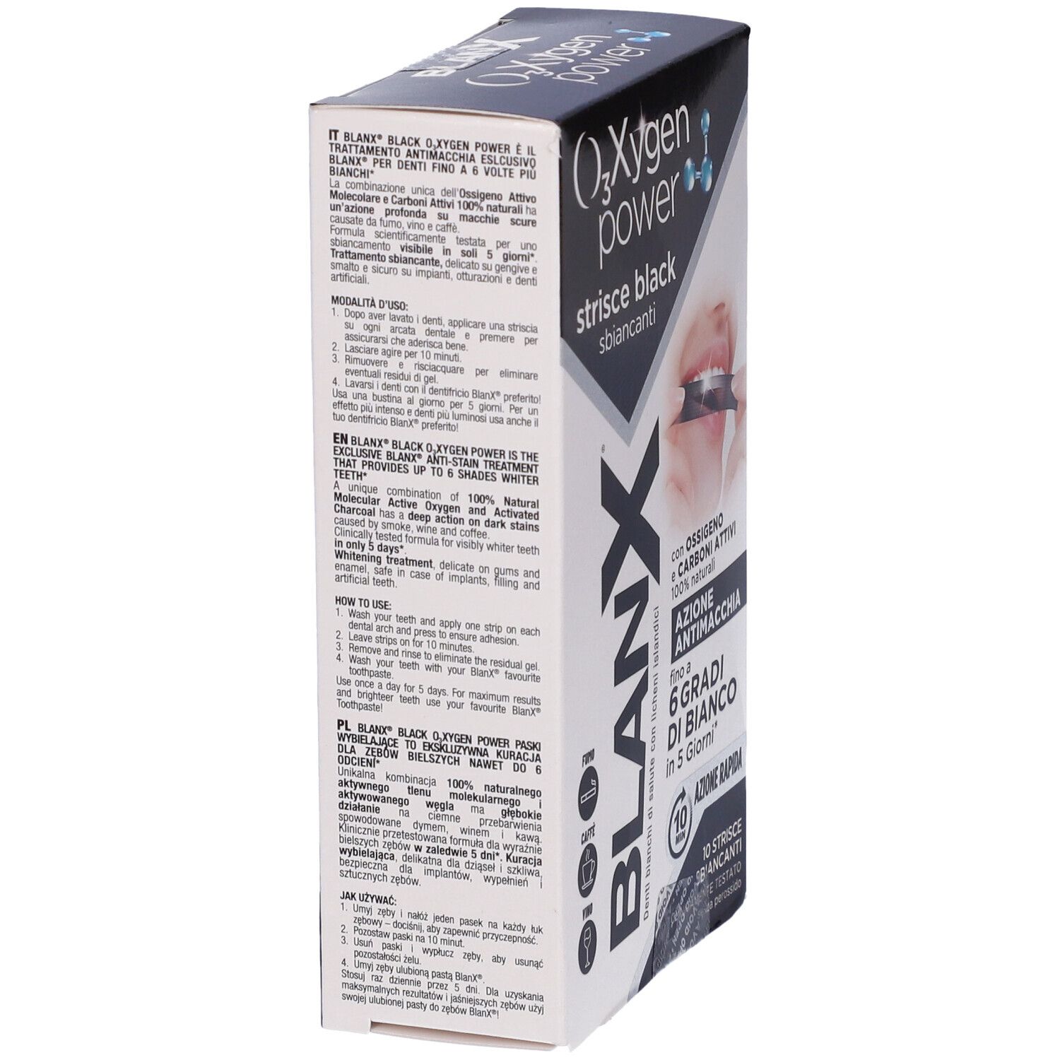 Blanx O3X Strisce Black 5 Pezzi