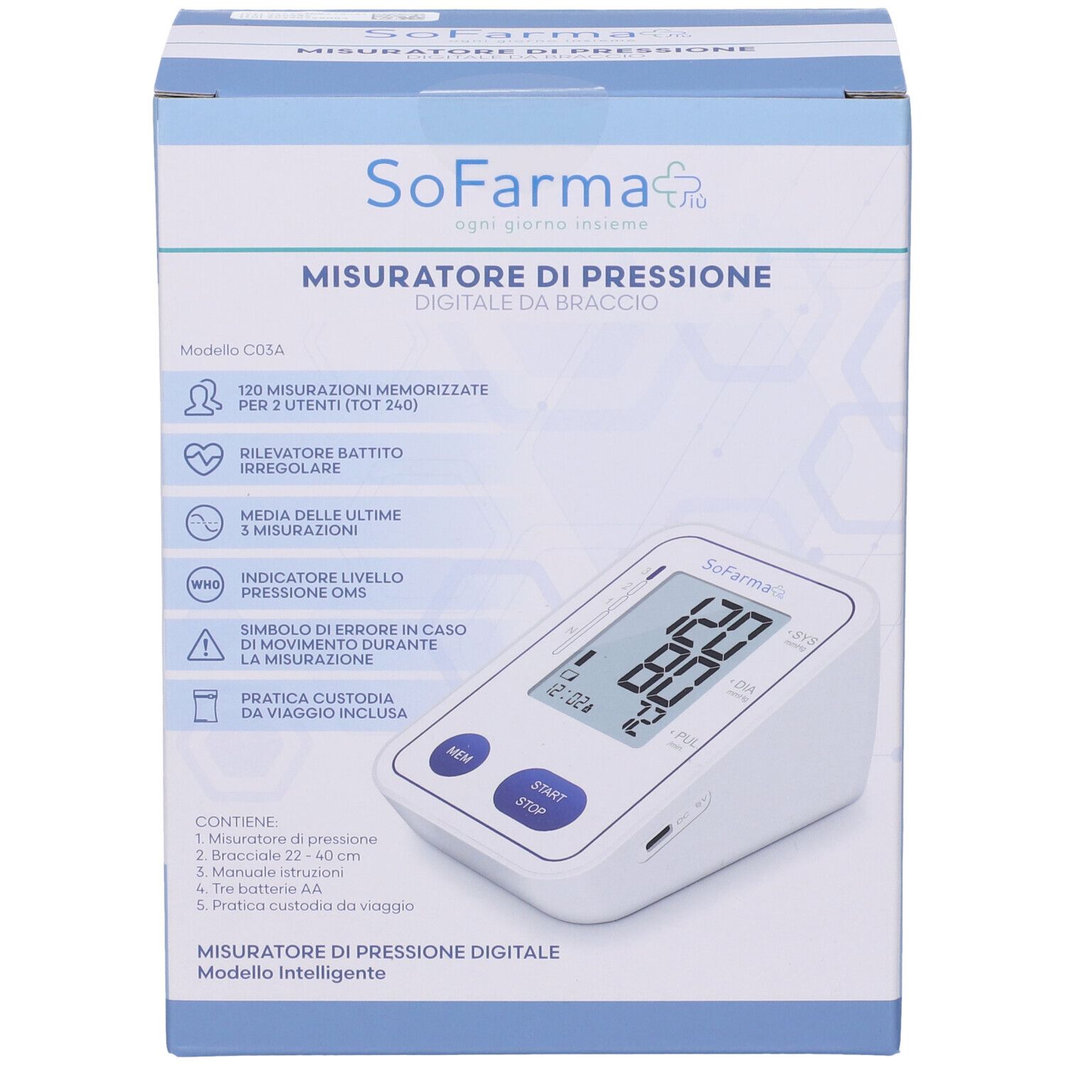 Sofarmapiu' Sfigmomanometro Digitale Da Braccio