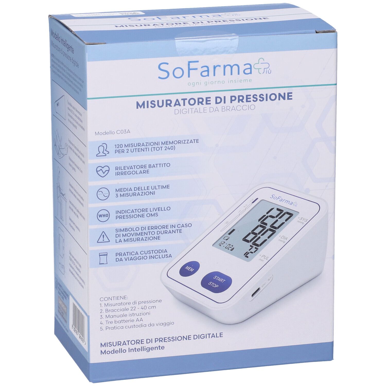 Sofarmapiu' Sfigmomanometro Digitale Da Braccio