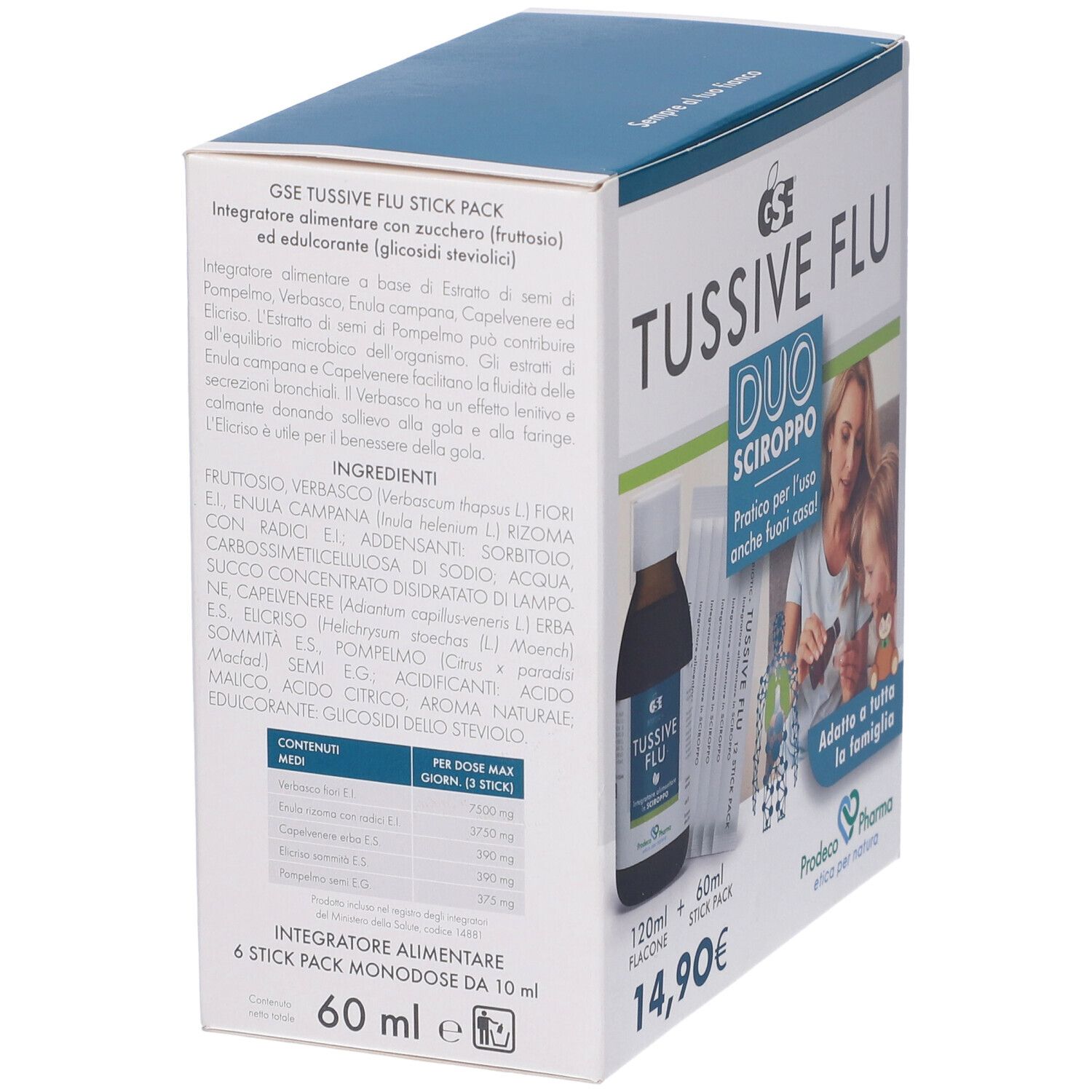 Gse Tussive Flu Duo Flacone+6 Stick Pack Monodose