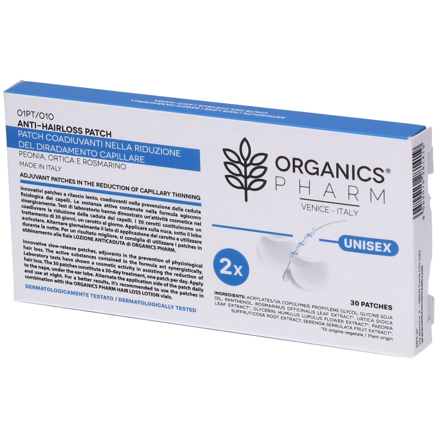 Organics Pharm Anti Hairloss Patch 30 Pezzi