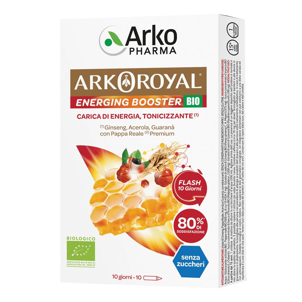 Arkoroyal Energing Booster Bio 10 Flaconcini Da 15 Ml