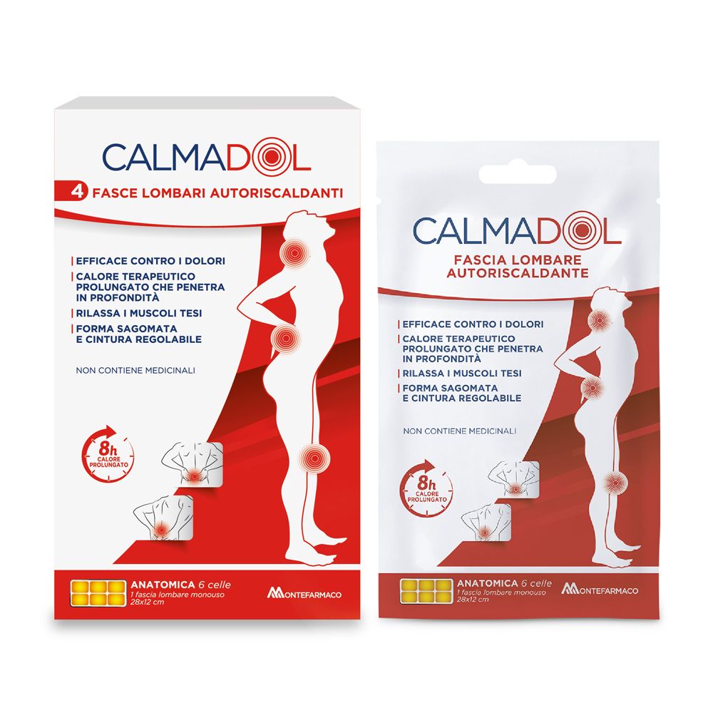 Calmadol Fasce Lombari Autoriscaldanti 4 pezzi