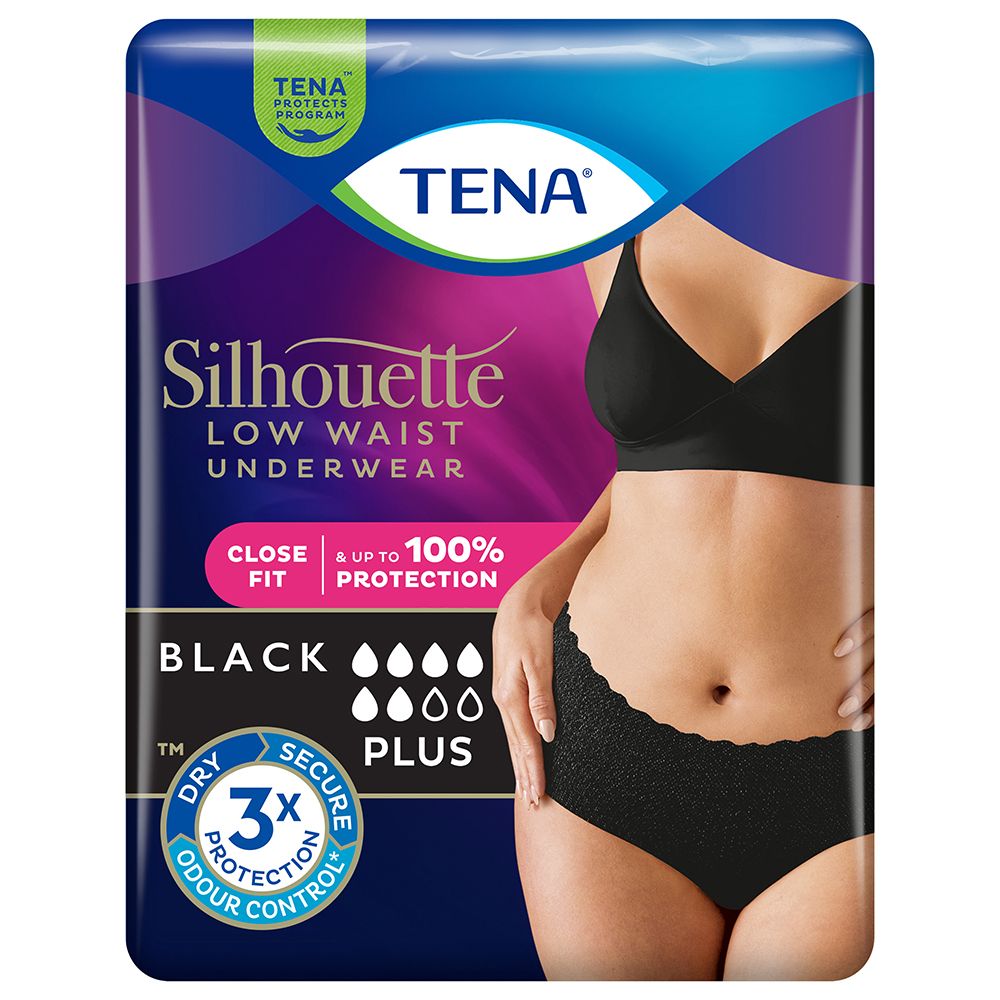 TENA Silhouette Noir, mutandine assorbenti a vita bassa L
