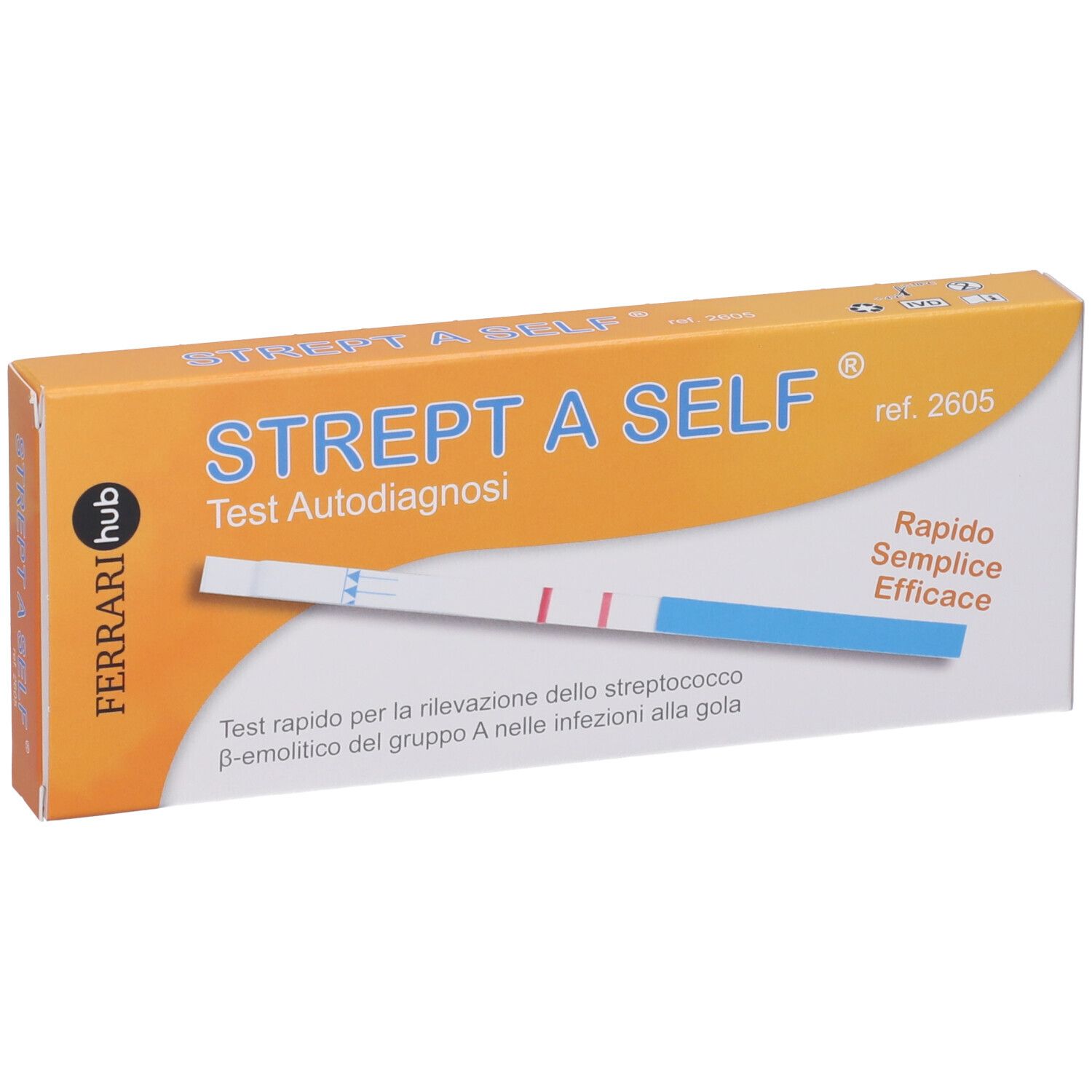Test Autodiagnostico Strept Rilevazione Batteri Streptococco B-Emolitico Infezioni Gola