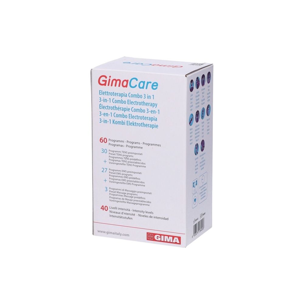 Scatola GIMA GimaCare. Contiene testo in più lingue. 60 programmi. Immagine del prodotto.