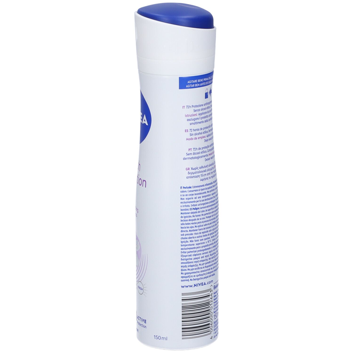 Nivea Fresh Sensation Spray 150 ml, Deodorante donna spray per una protezione fino a 72h