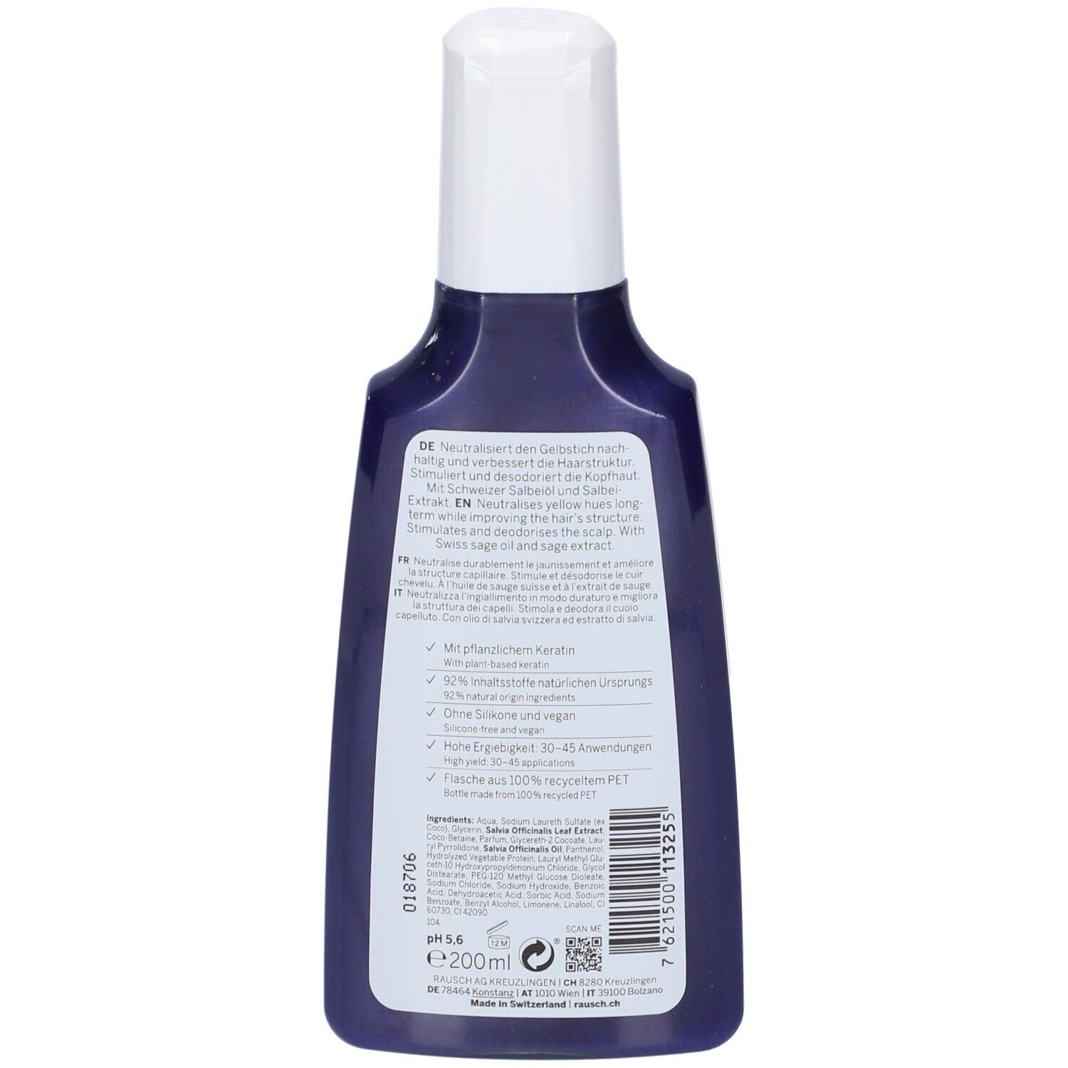 RAUSCH Shampoo Lucentezza Argentea Alla Salvia