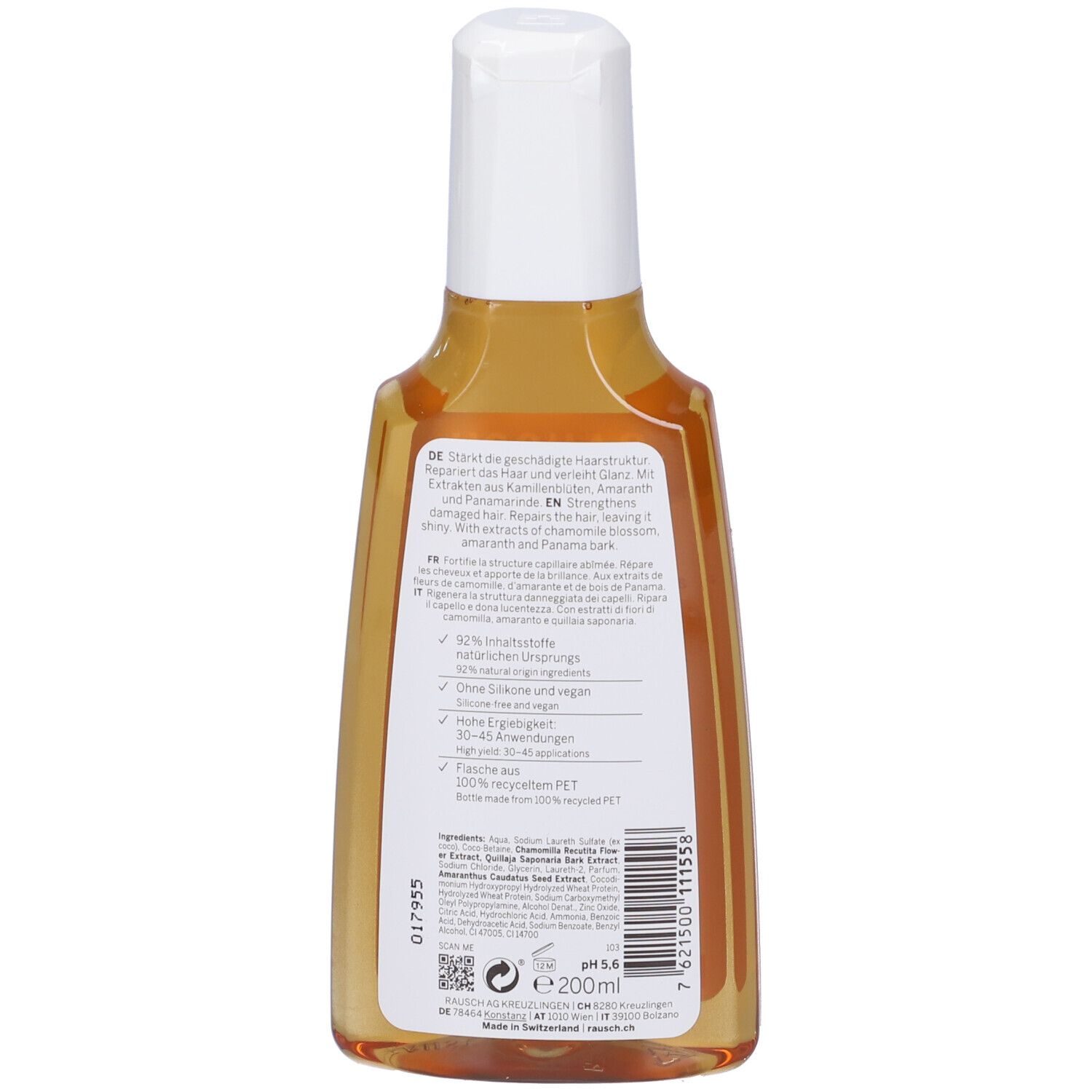 RAUSCH Shampoo Riparatore Alla Camomilla E All’Amaranto