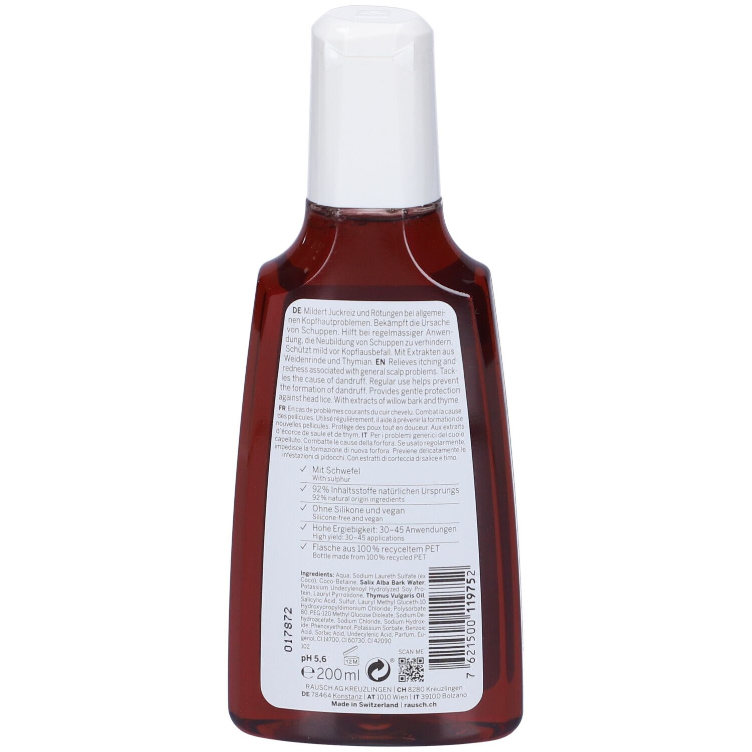 RAUSCH Shampoo Speciale Alla Corteccia Di Salice