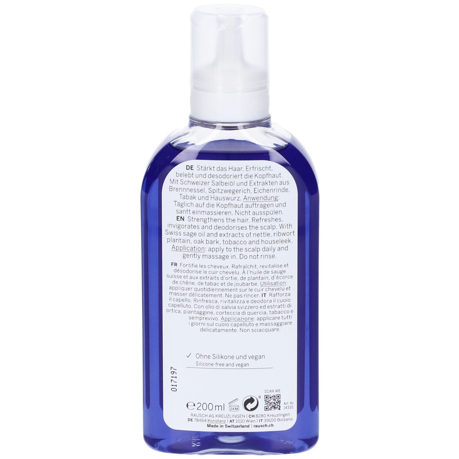 RAUSCH Tonificante Per Cuoio Capelluto Lucentezza Argentea Alla Salvia