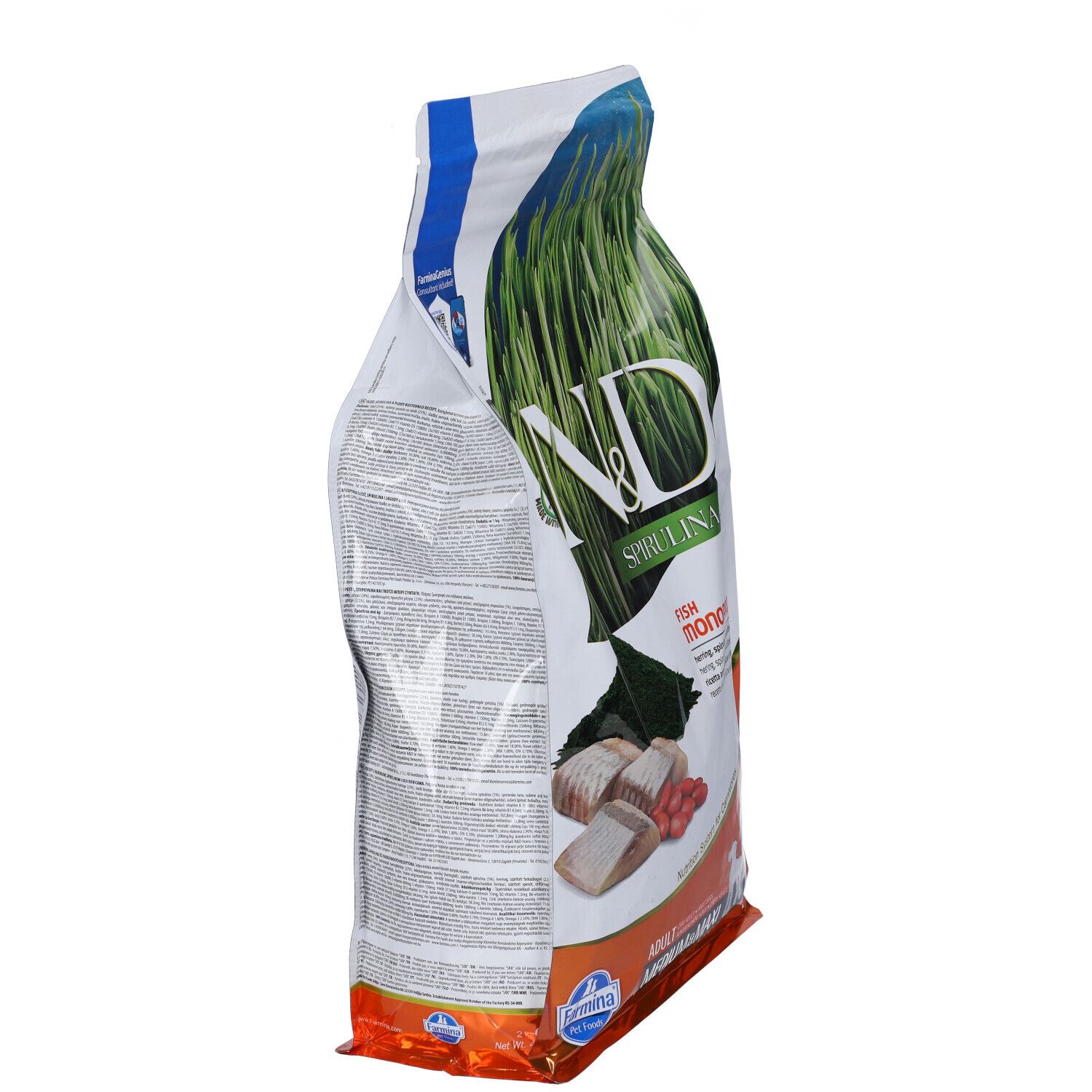 Farmina N&D Herring, Spirulina Aringa Adulto Medio Maxi