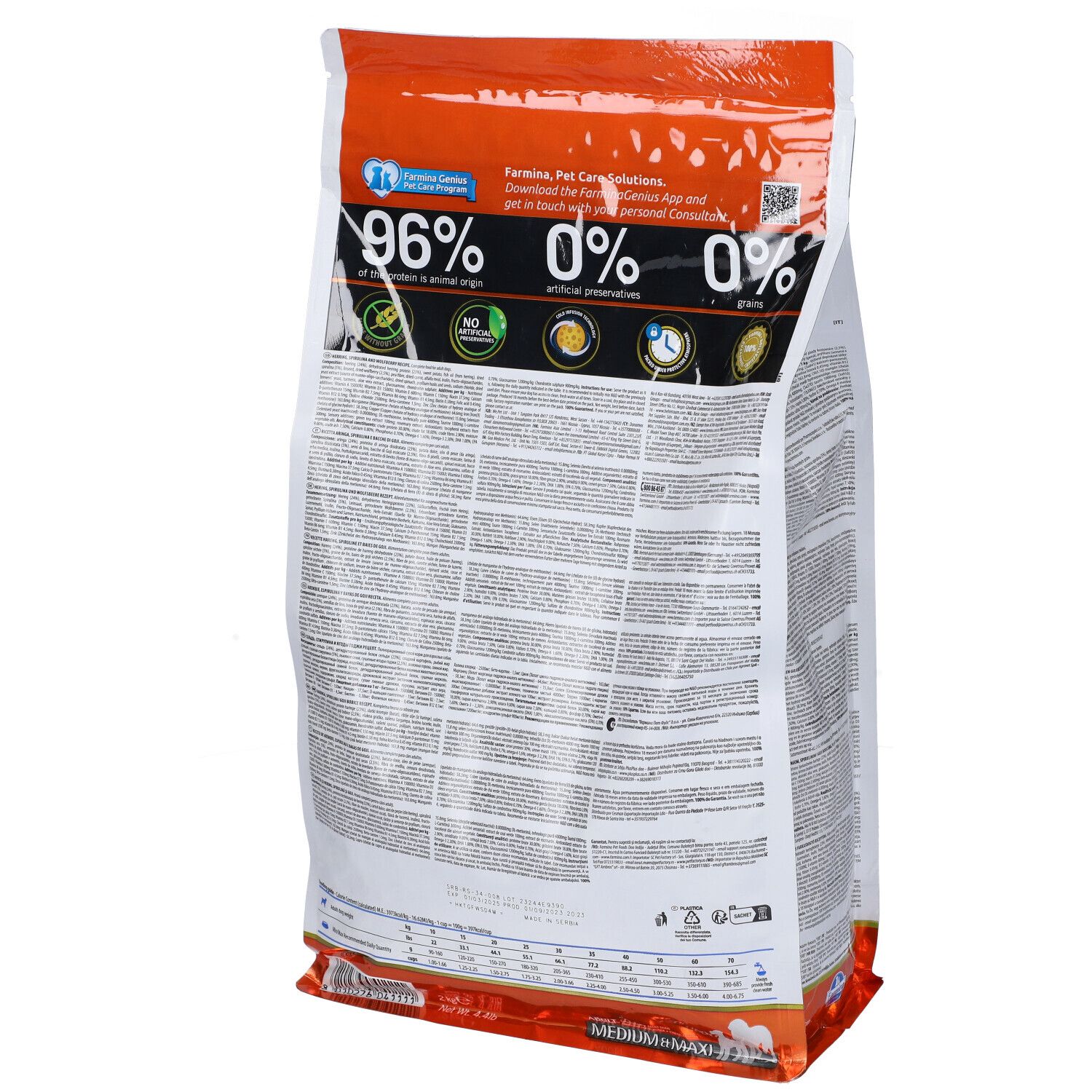 Farmina N&D Herring, Spirulina Aringa Adulto Medio Maxi