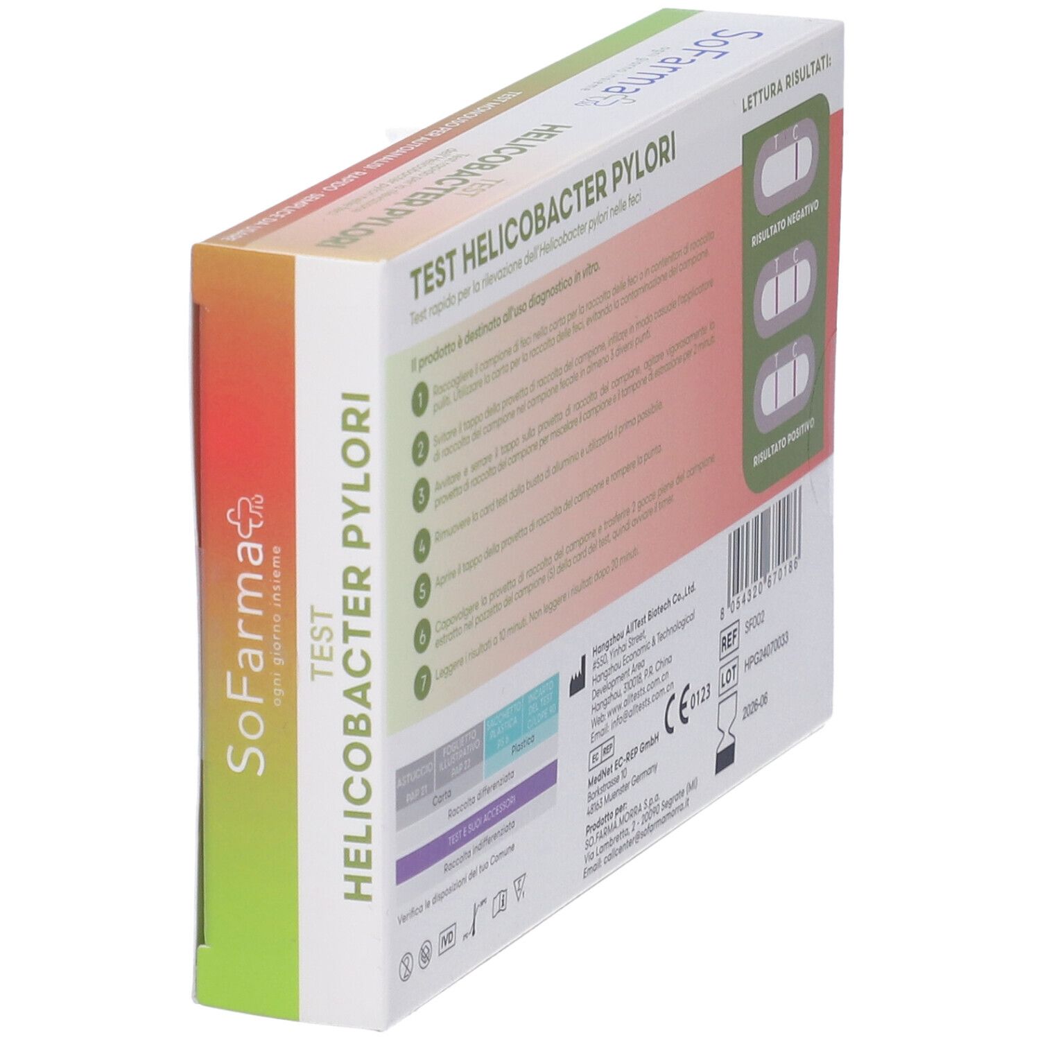 Sofarmapiu' Test Autodiagnostico Helicobacter Pylori