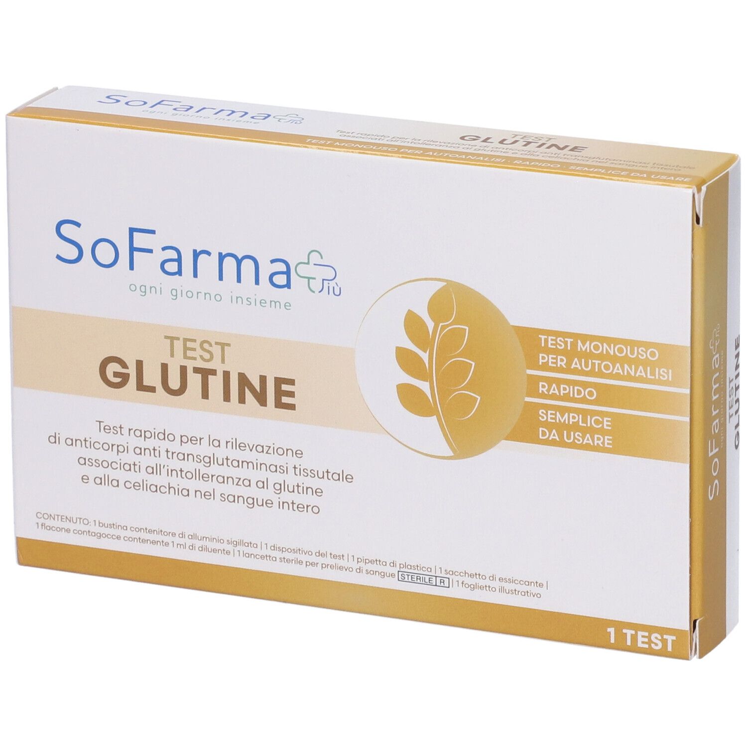 Sofarmapiu' Test Autodiagnostico Glutine