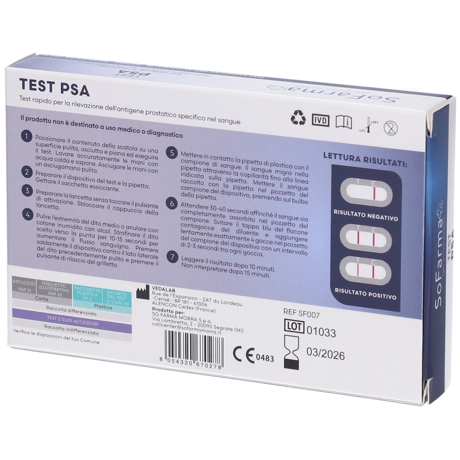 Sofarmapiu' Test Autodiagnostico Psa