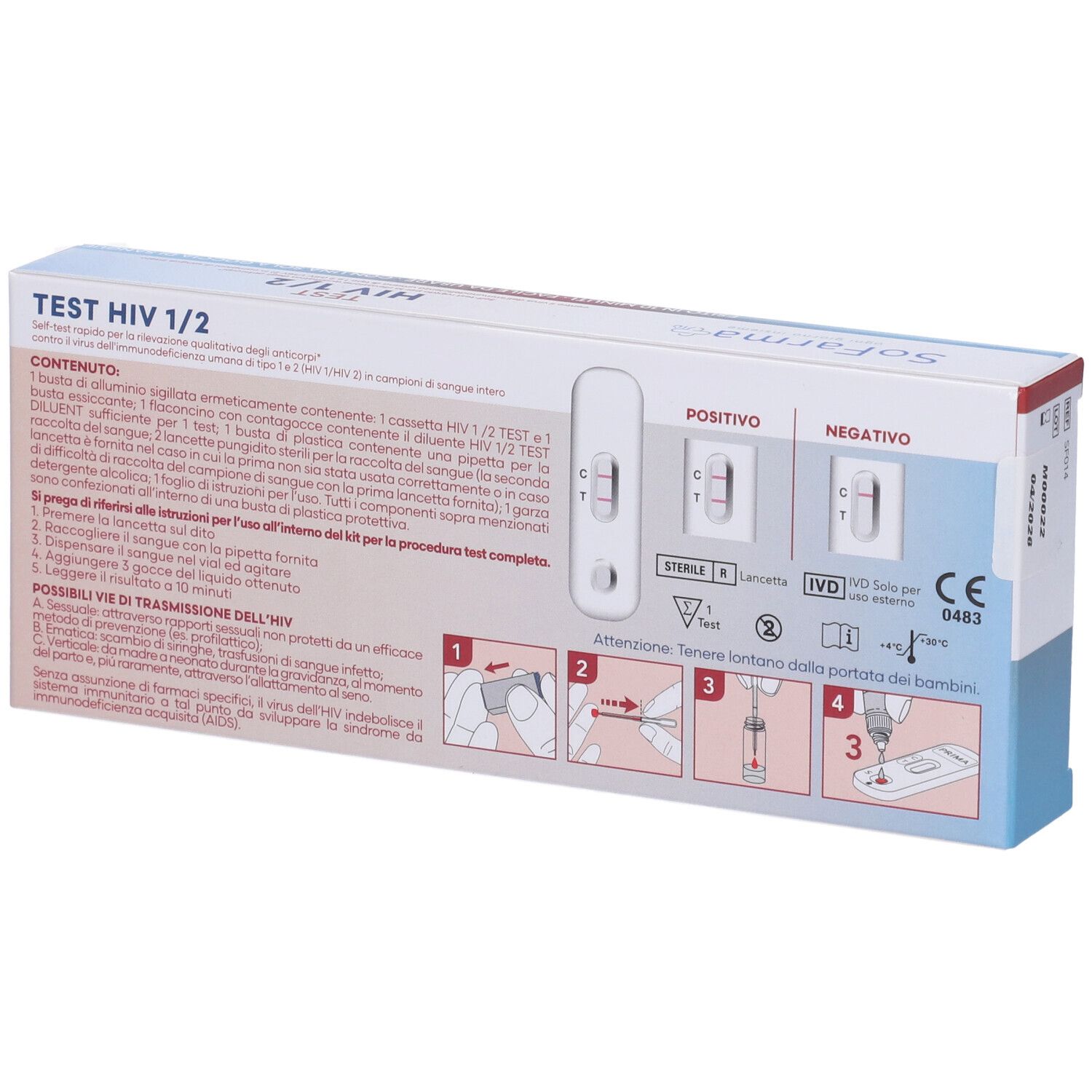 Sofarmapiu' Test Autodiagnostico Hiv 1/2