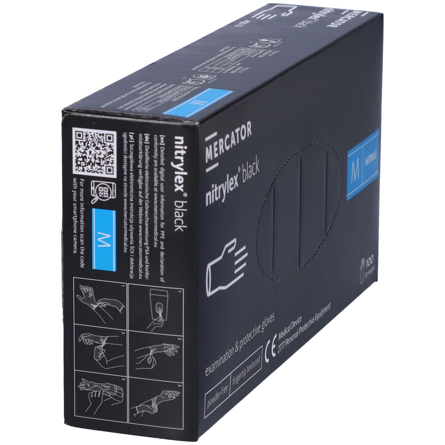 GIMA Guanti Nitrile Nitrylex Black - Medi