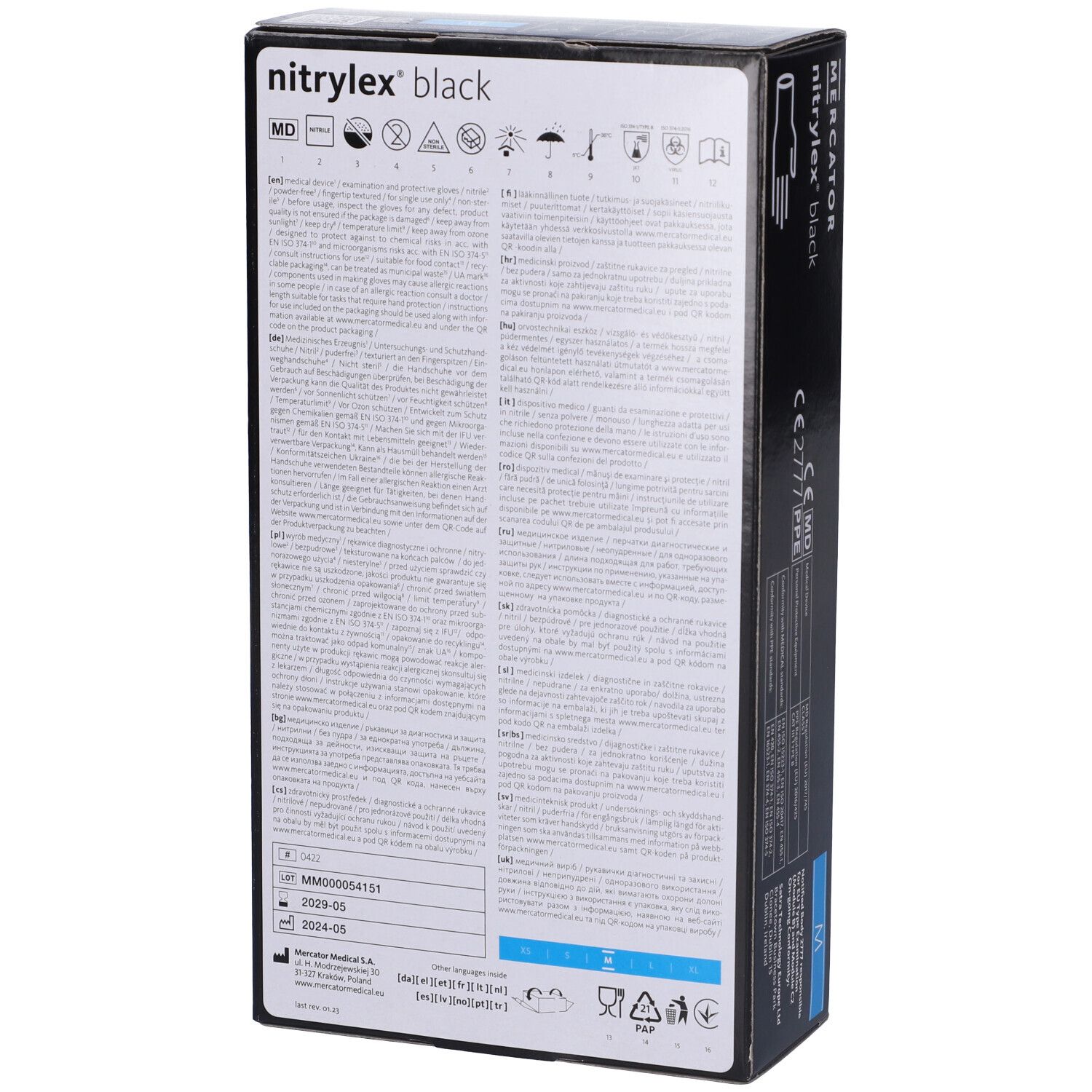 GIMA Guanti Nitrile Nitrylex Black - Medi