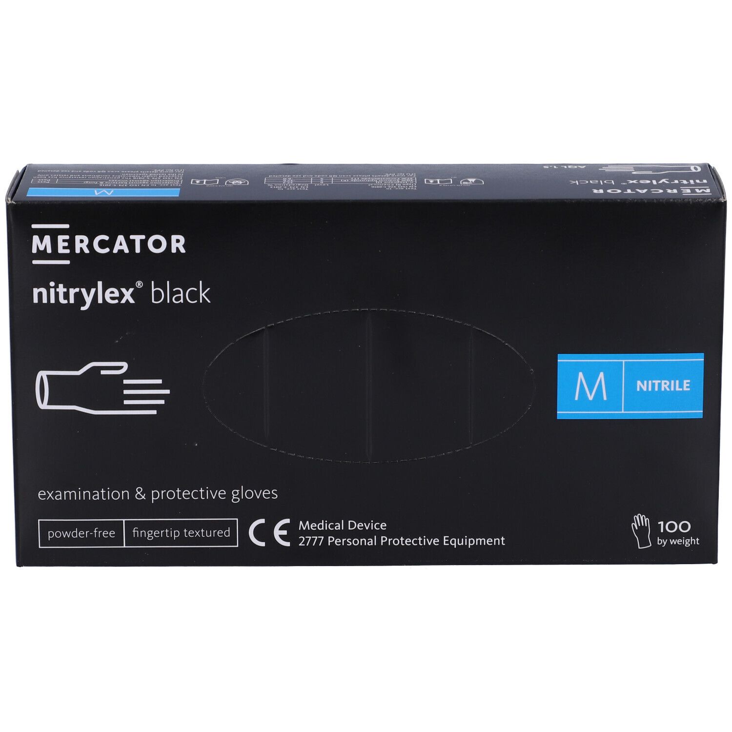 GIMA Guanti Nitrile Nitrylex Black - Medi
