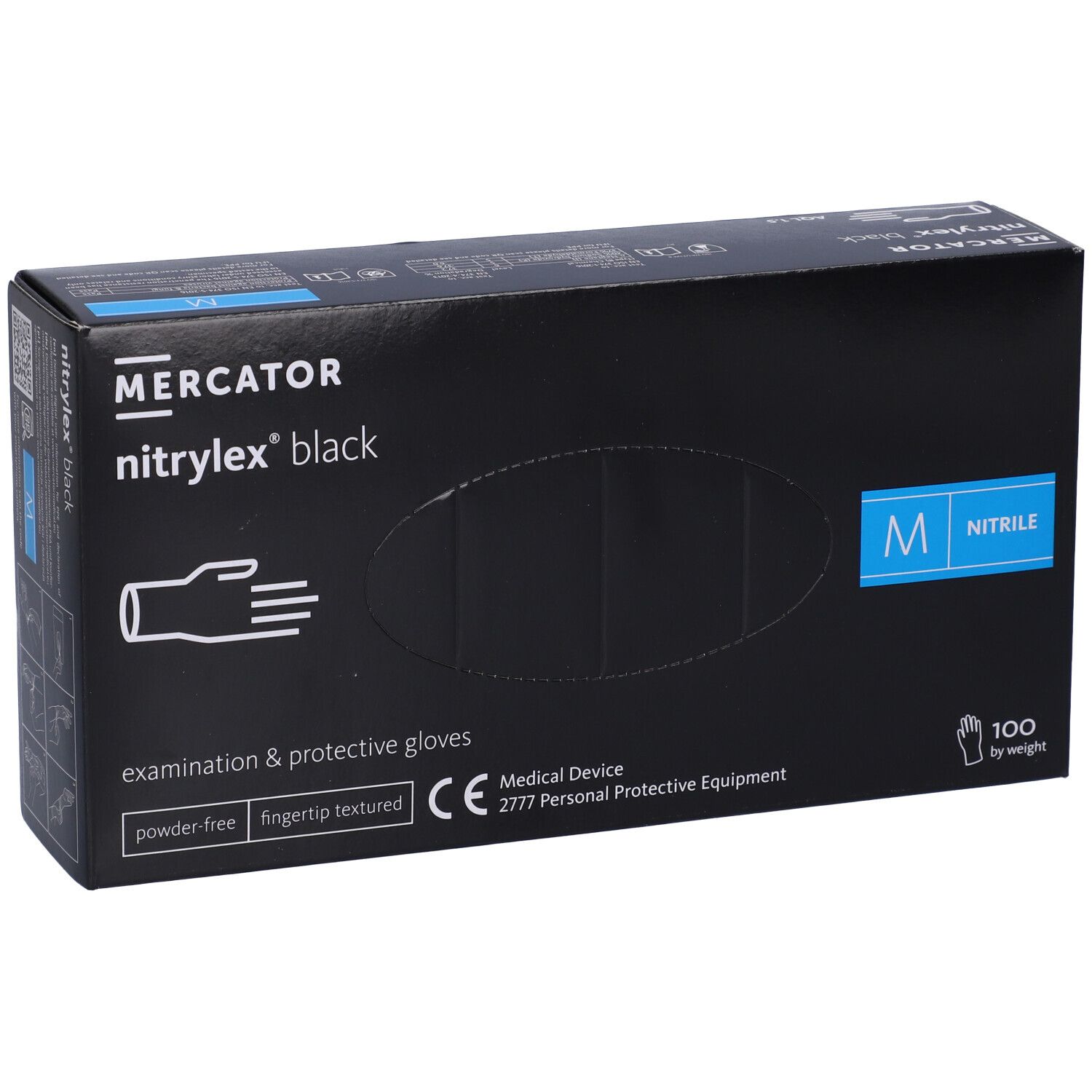 GIMA Guanti Nitrile Nitrylex Black - Medi