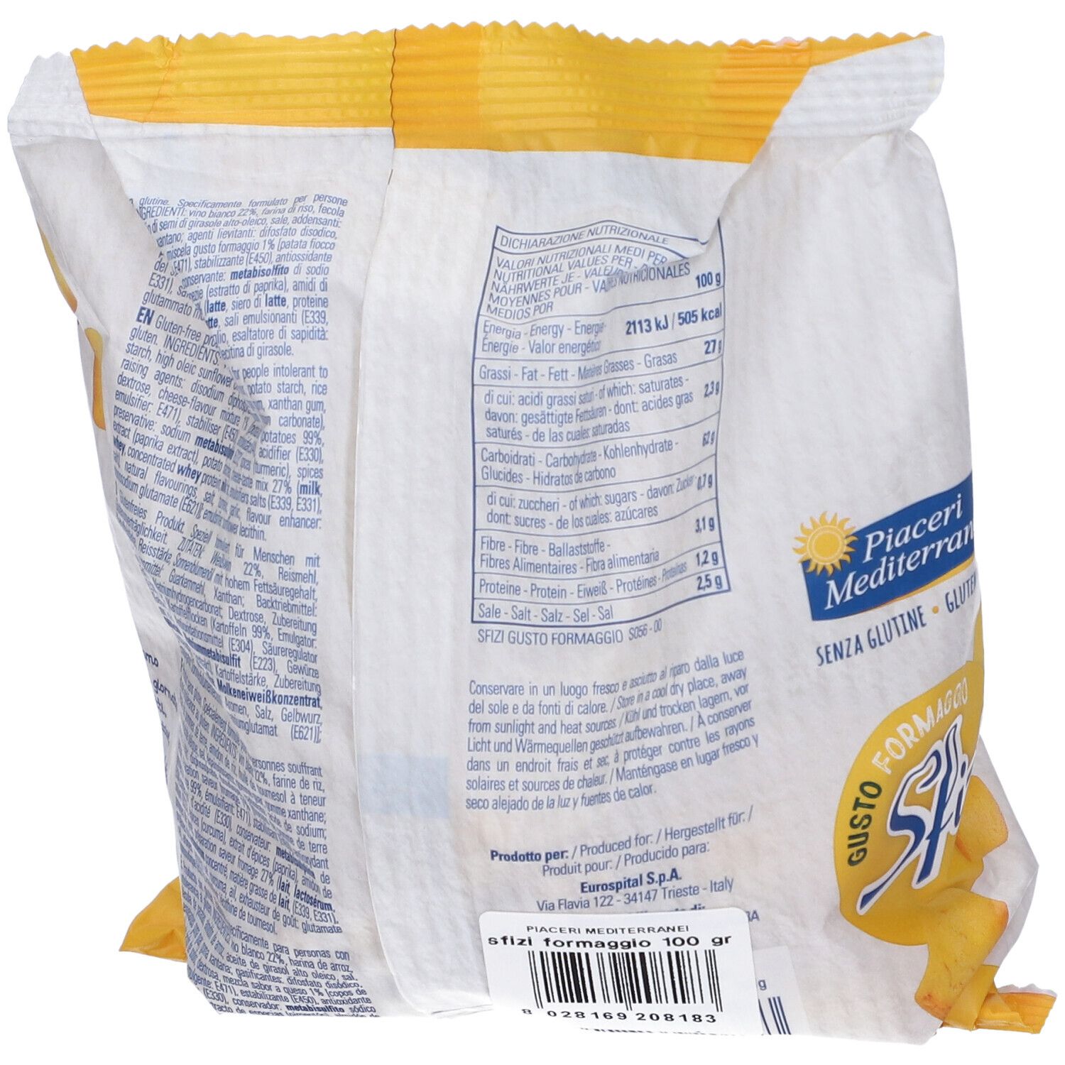 Piaceri Mediterranei Sfizi Gusto Formaggio Senza Glutine