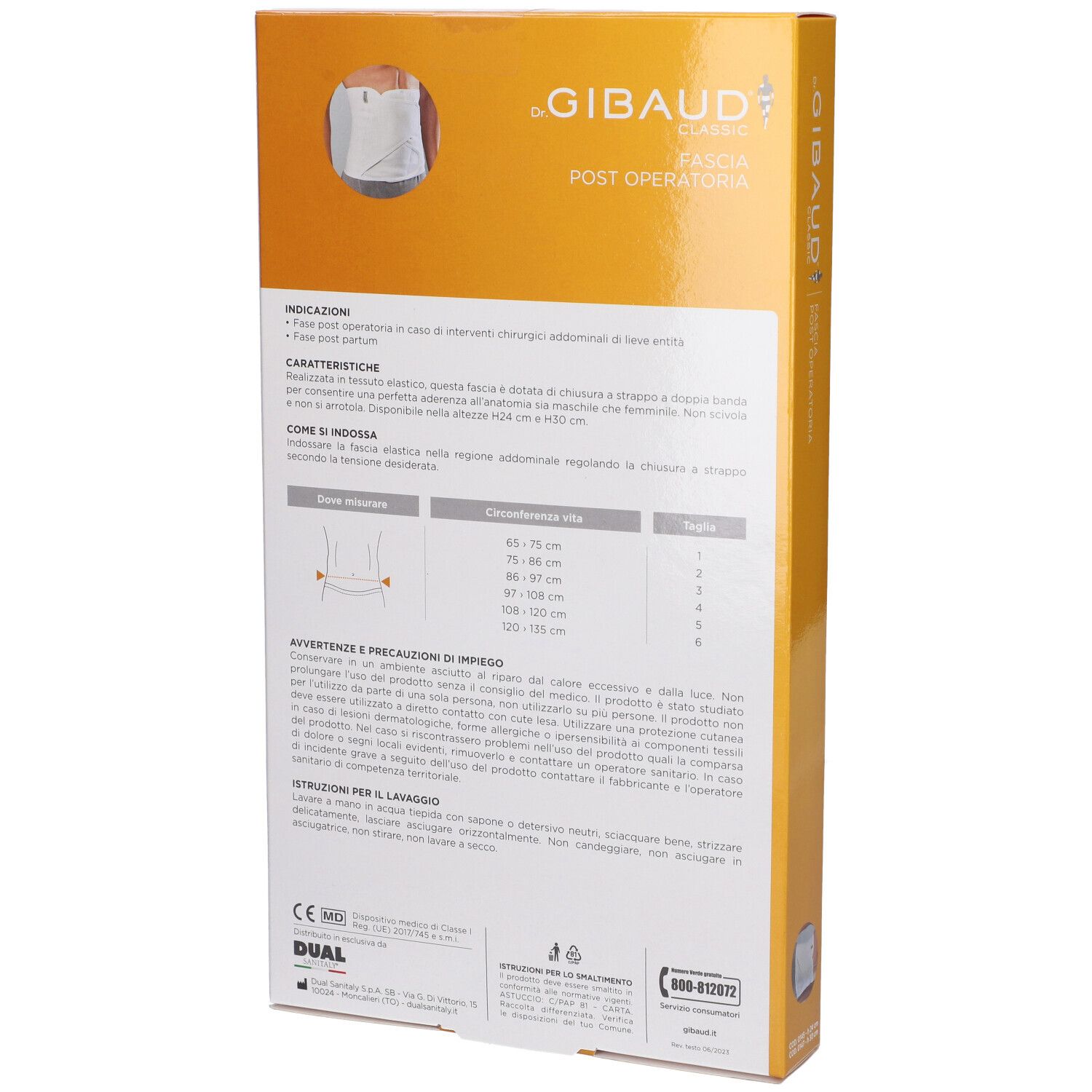 Fascia Post Operatoria Gibaud Classic H30 Taglia 4