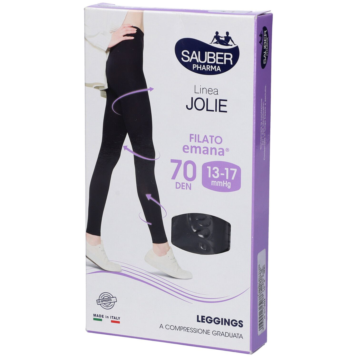 Sauber Calza Jolie Leggings Emana 70 Nero S