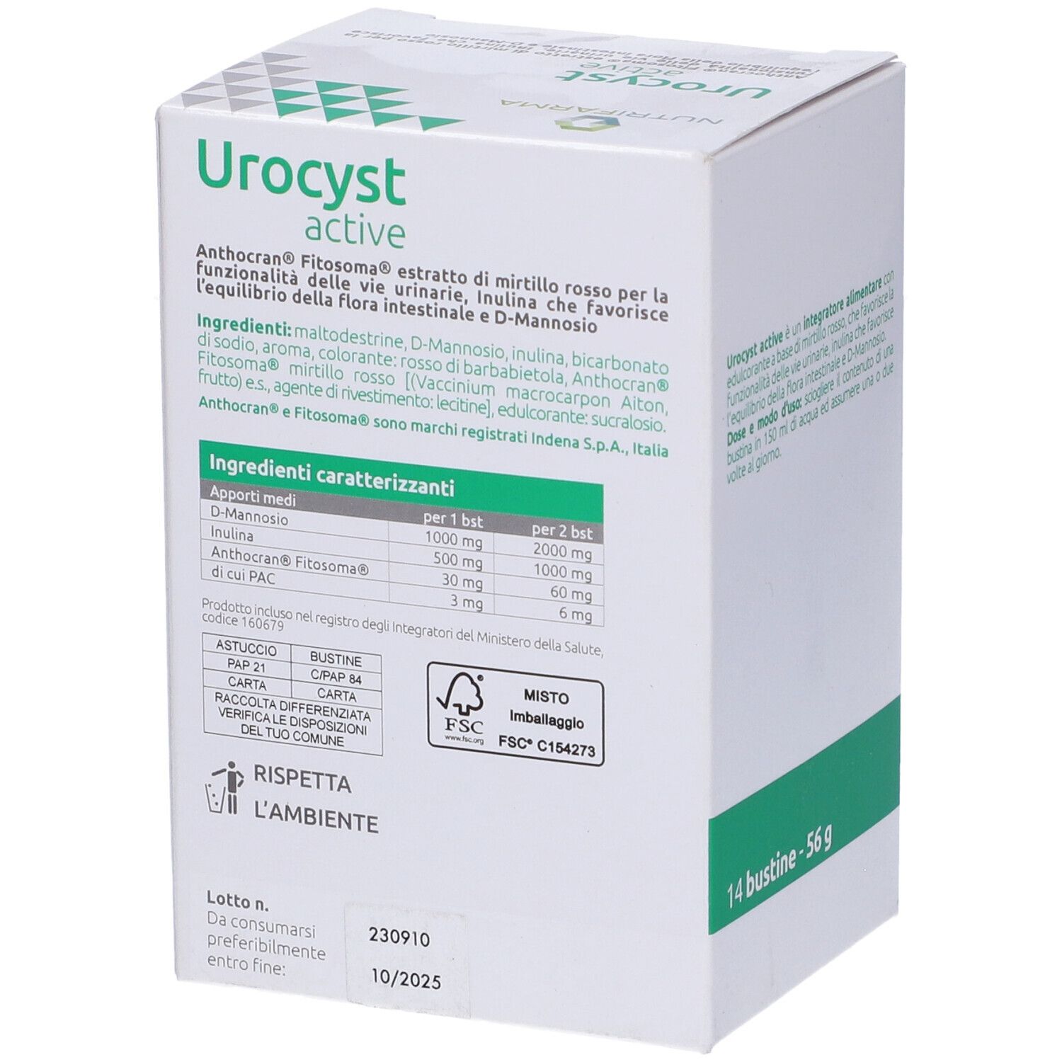 Nutrifarma Urocyst Active 14 Bustine