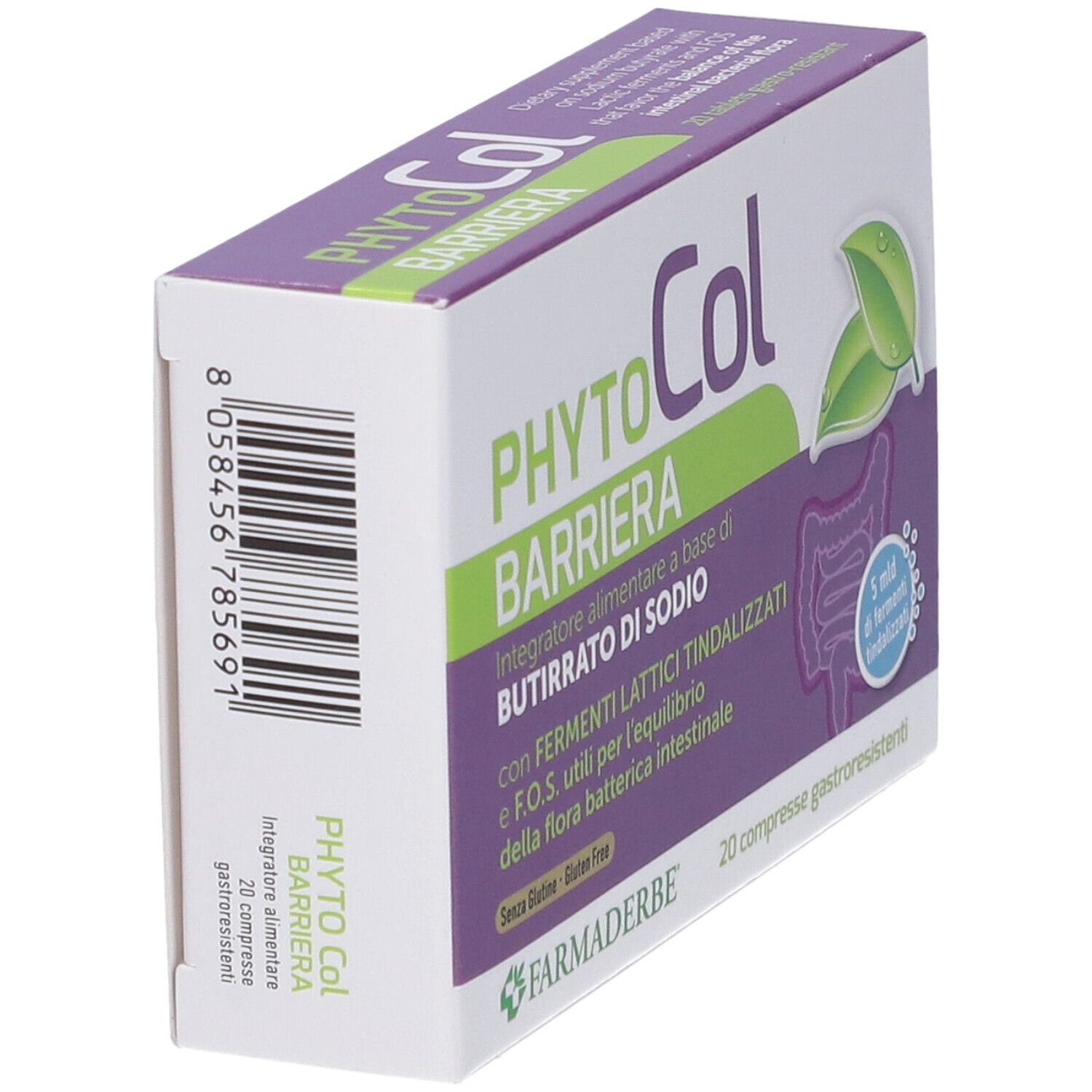 Confezione di Phyto Col Barriera in prospettiva. Nome del prodotto e dettagli visibili sulla scatola.