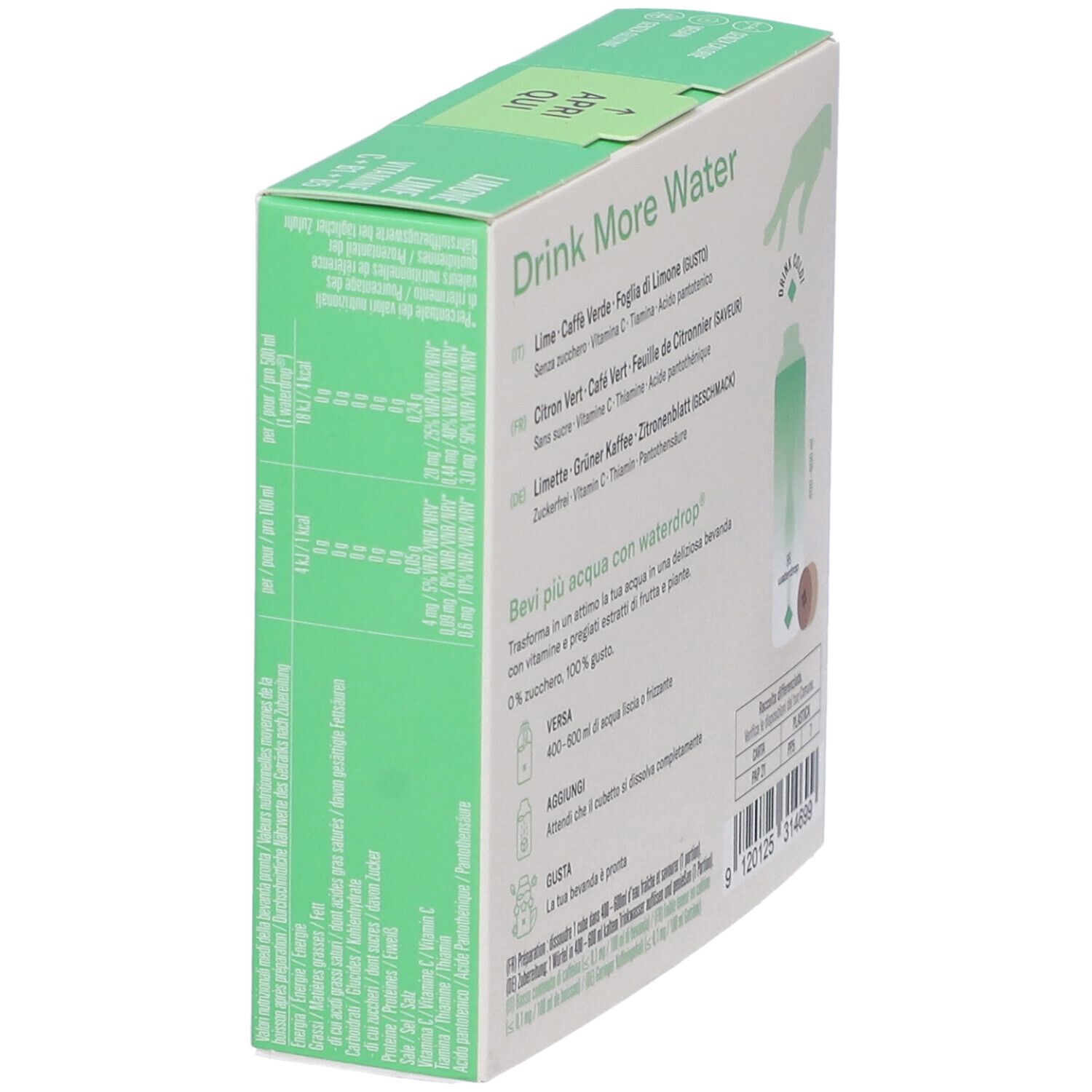 Waterdrop Microdrink Focus Gusto Lime - Caffè Verde - Foglia di Limone
