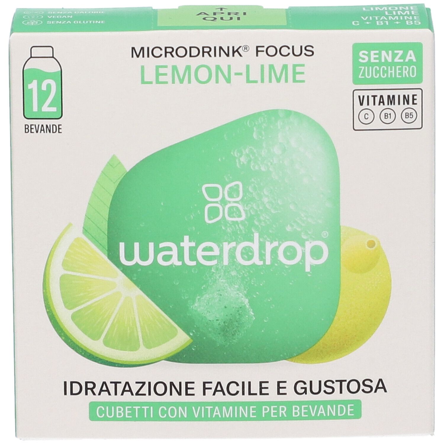 Waterdrop Microdrink Focus Gusto Lime - Caffè Verde - Foglia di Limone