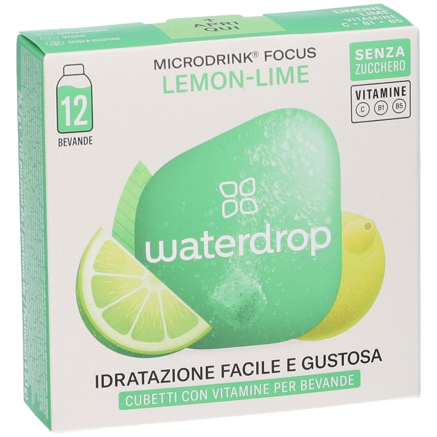 Waterdrop Microdrink Focus Gusto Lime - Caffè Verde - Foglia di Limone
