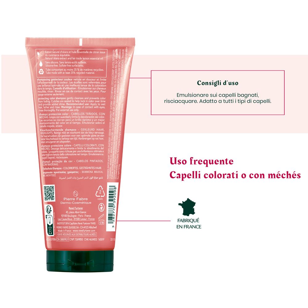 René Furterer Color Glow Shampoo protezione colore 200ml - Capelli colorati o con mèches