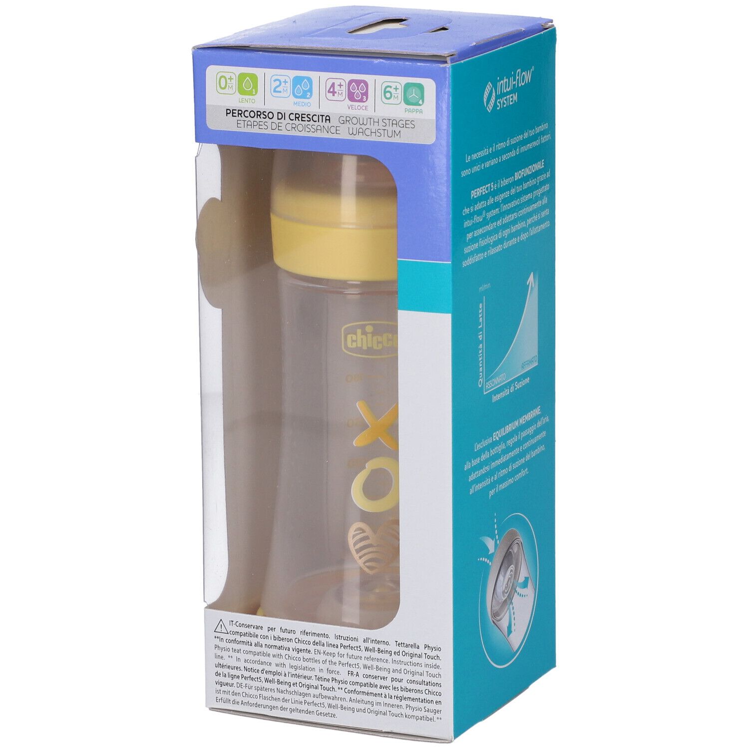 Chicco Biberon P5 240ml Med Silicone Uni