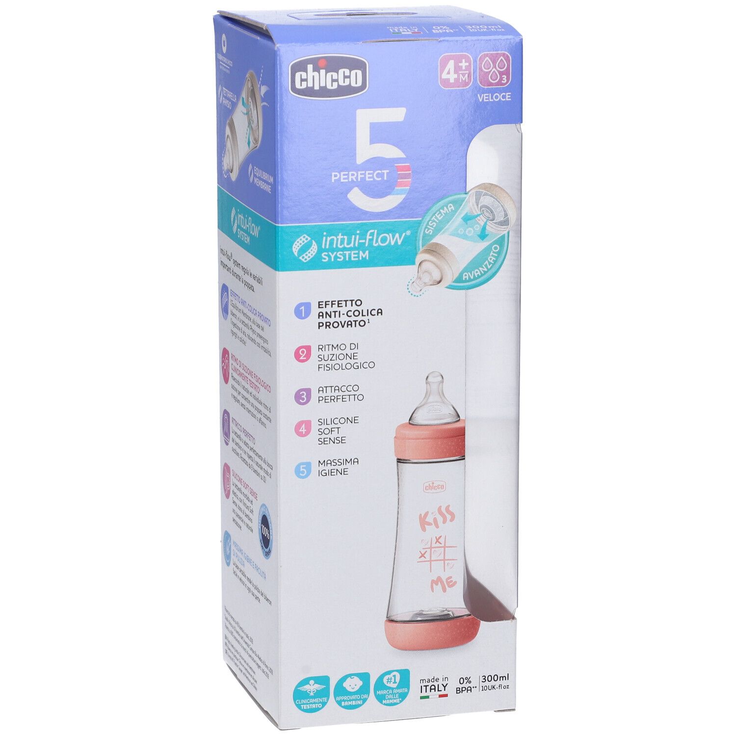 Chicco Biberon P5 300ml Fast Silicone